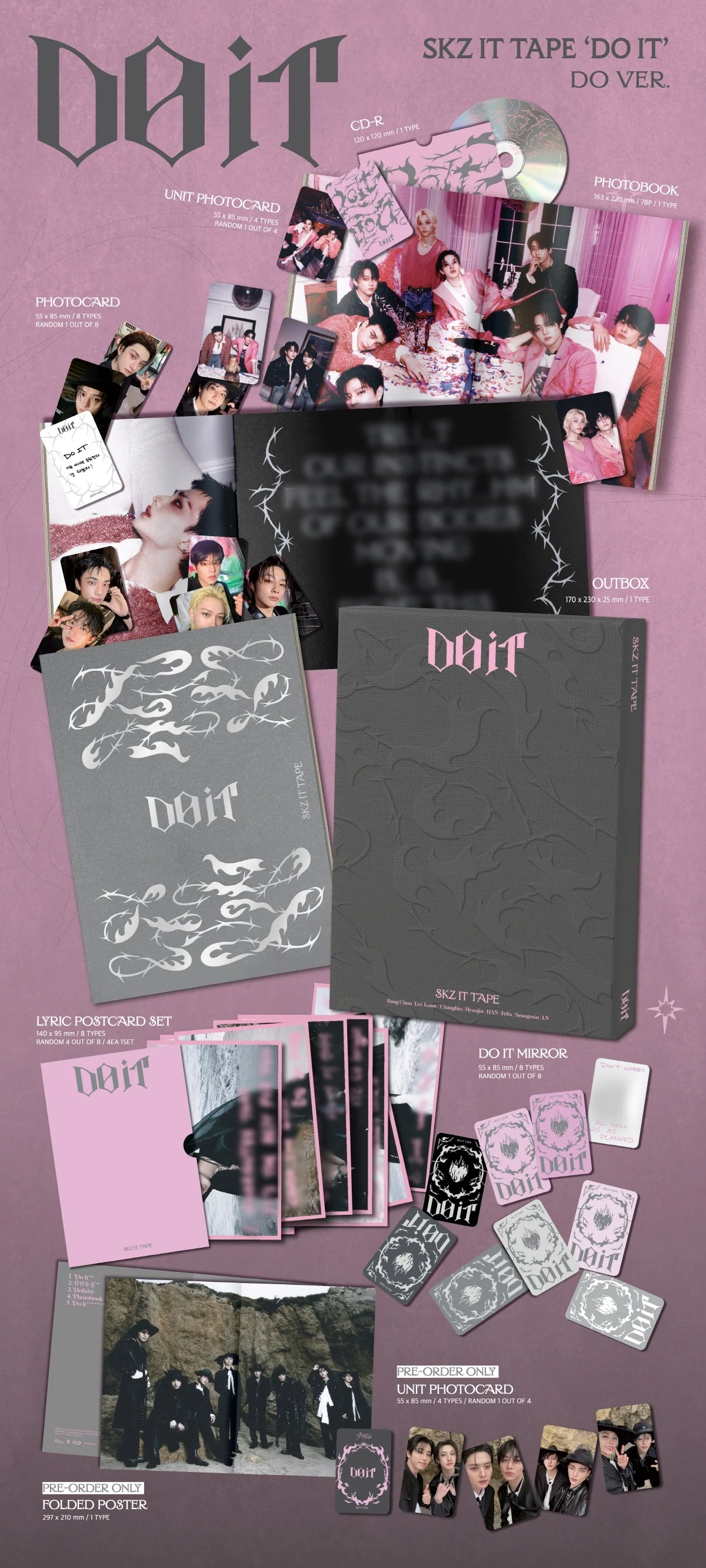 Stray Kids - SKZ IT TAPE DO IT [DO ver.] Limited Album+Pre-Order Gift - Image 2