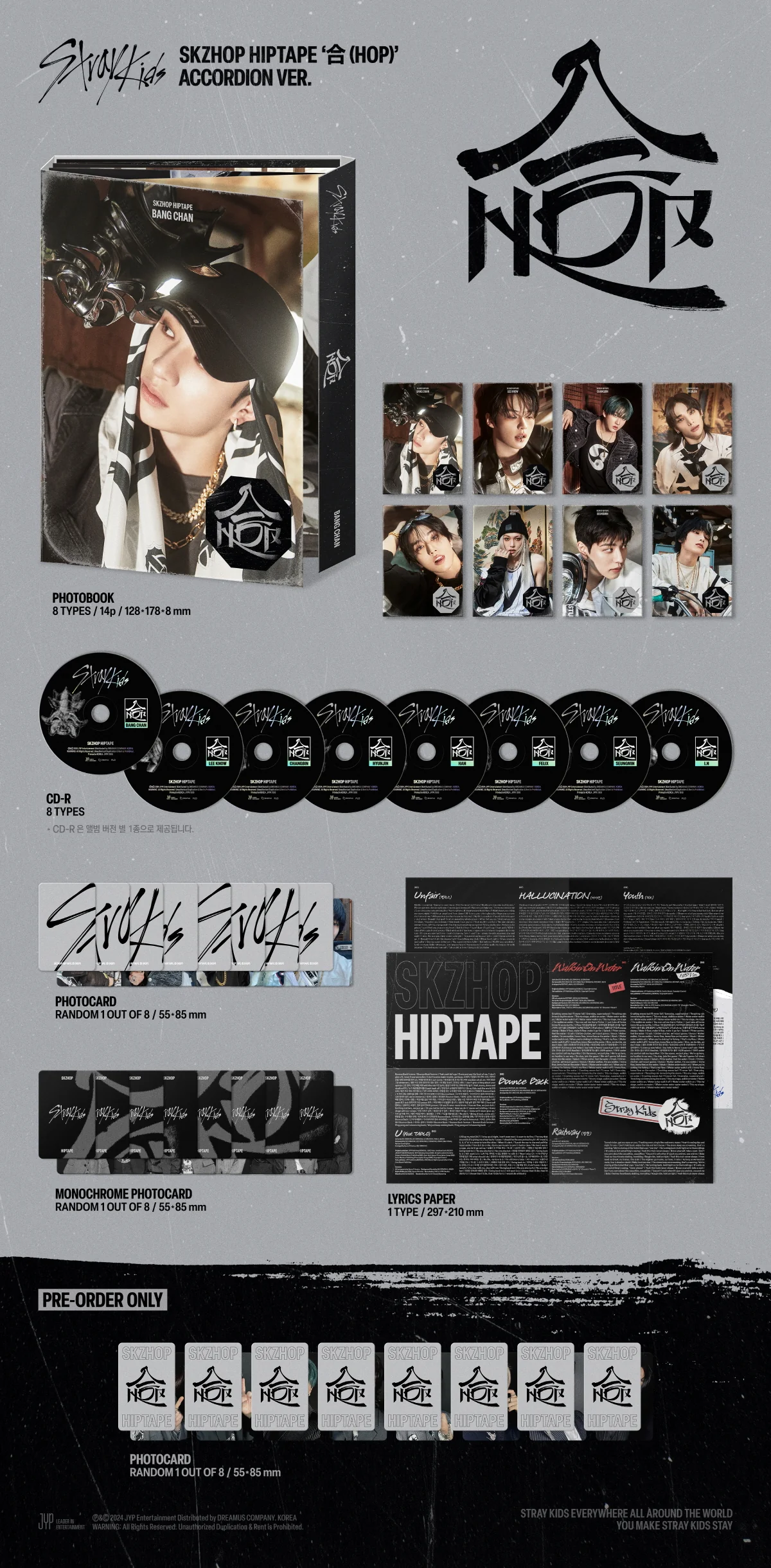 Stray Kids - SKZHOP HIPTAPE HOP [Accordion ver.] Album+Pre-Order Gift - Image 2