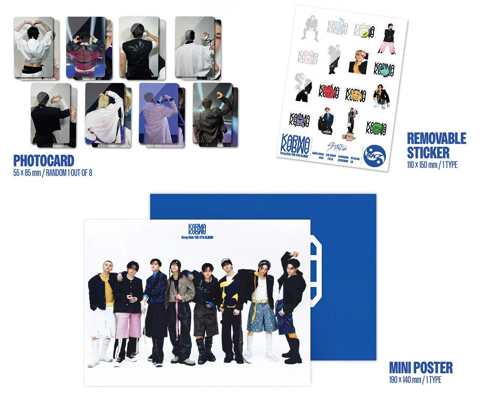Stray Kids - Vol.4 Karma Standard version CD+Extra Photocards Set - Image 3