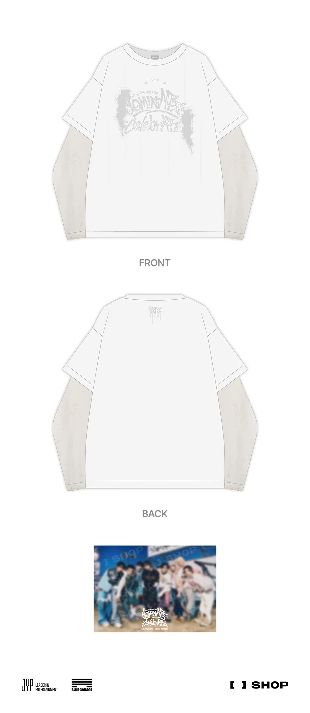 [PRE-ORDER] Stray Kids - World Tour <dominATE : celebrATE> Official MD - LAYERED LONG SLEEVE - Image 2