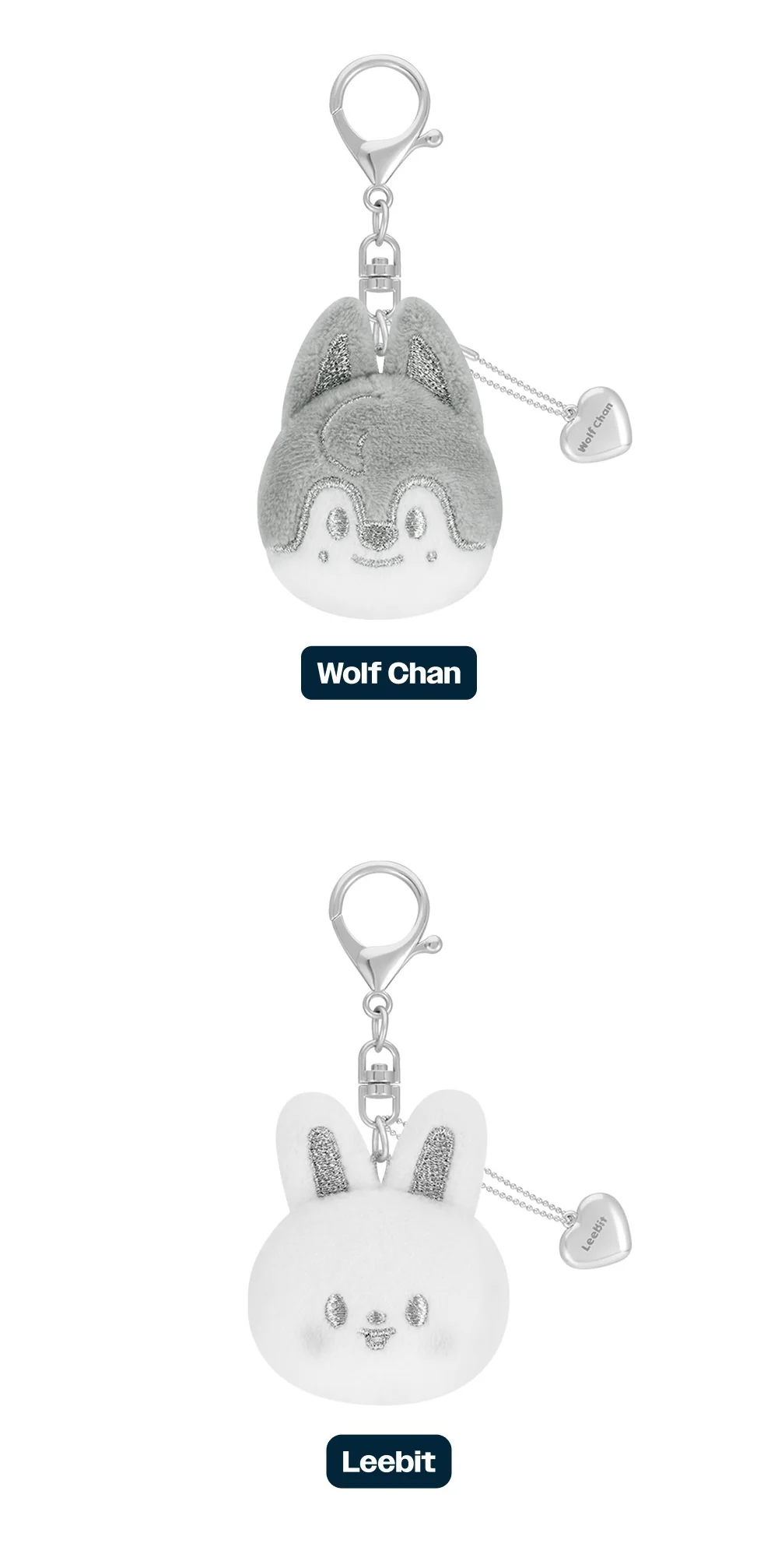 [PRE-ORDER] Stray Kids - World Tour <dominATE : celebrATE> Official MD - SKZOO FACE KEYRING SILVER Ver. - Image 2