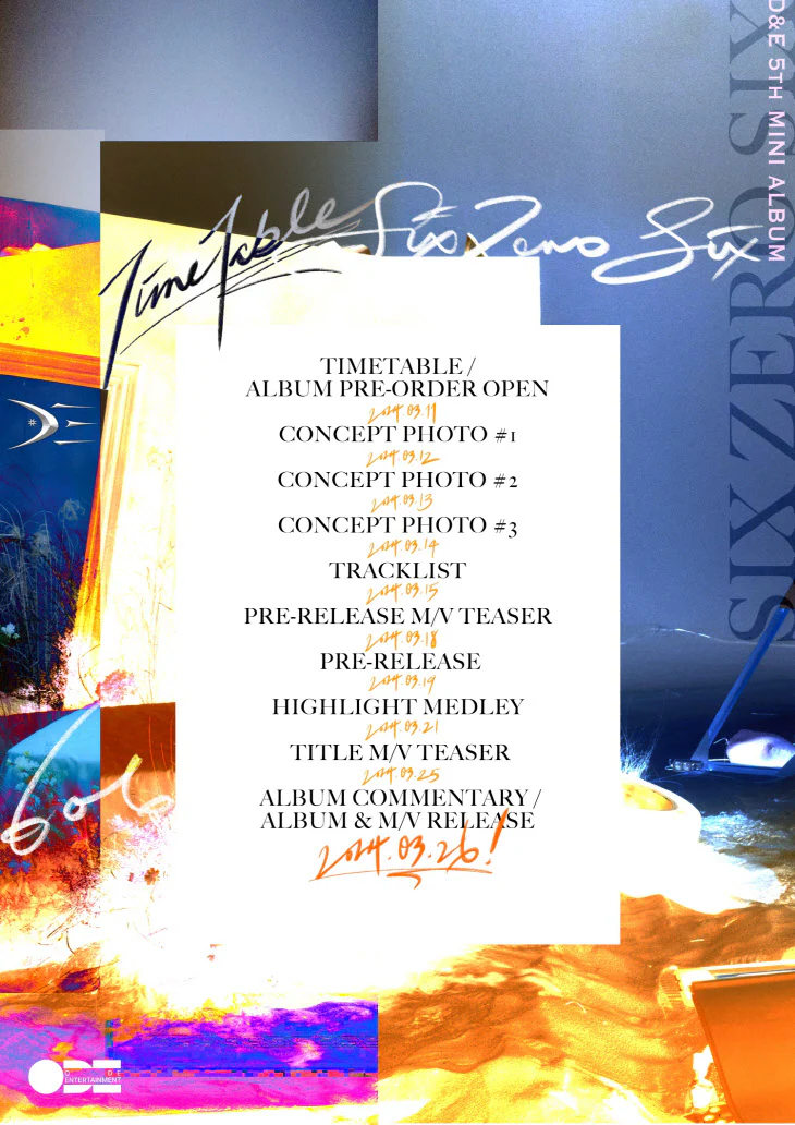 SUPER JUNIOR D&E - 5th Mini Album 606 SIX ZERO SIX CD