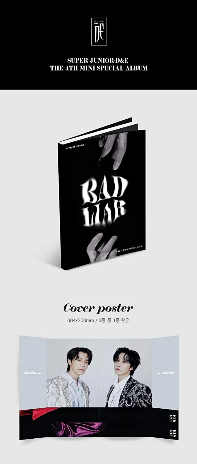 Super Junior D&E - Bad Liar (4th Mini Special Album) Album+Extra Photocards Set - Image 2