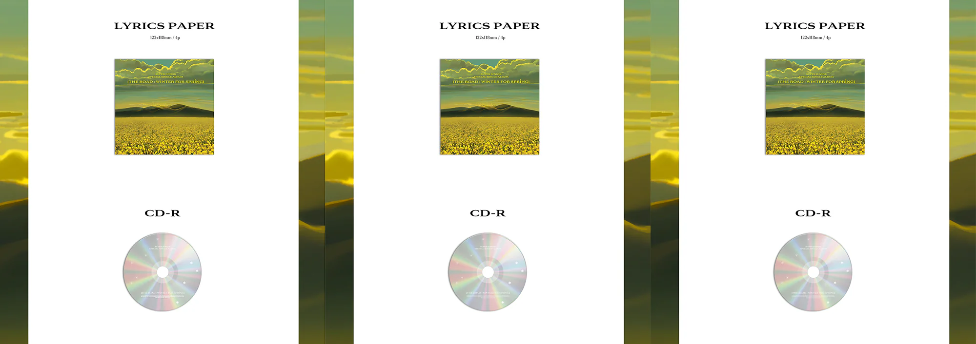 SUPER JUNIOR - The Road : Winter for Spring (Special Single) Album+On Pack Folding Poster+Extra Photocards Set - Image 4