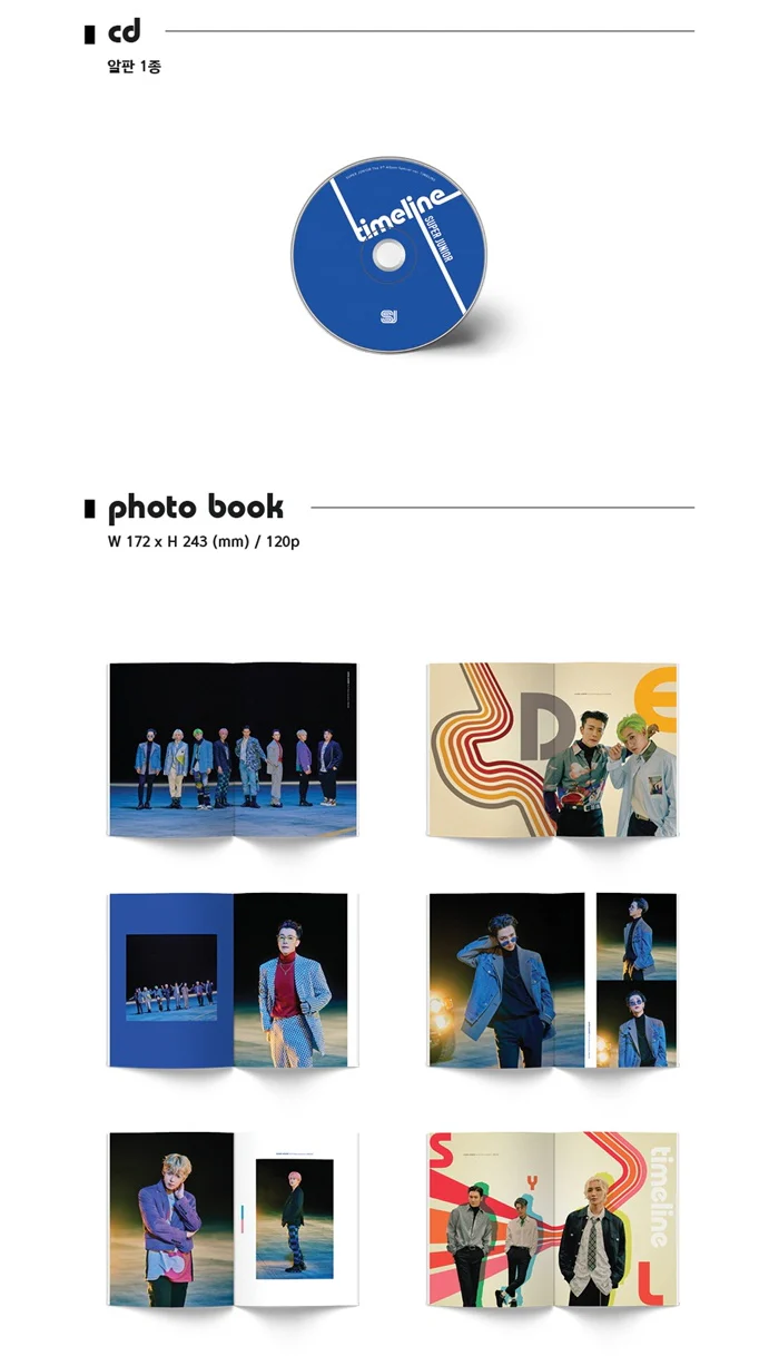 SUPER JUNIOR - TIMELINE (Vol.9 Special Edition) Album+Extra Photocards Set - Image 3