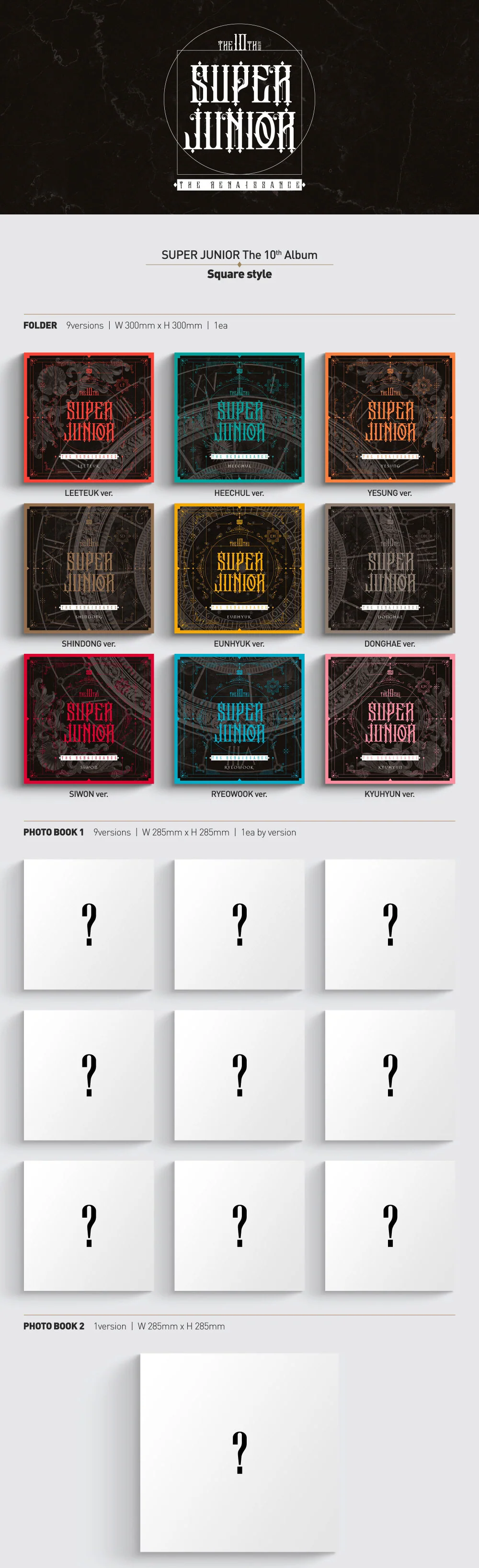 SUPER JUNIOR - Vol.10 The Renaissance (SQUARE Style) (Random ver.) - Image 2