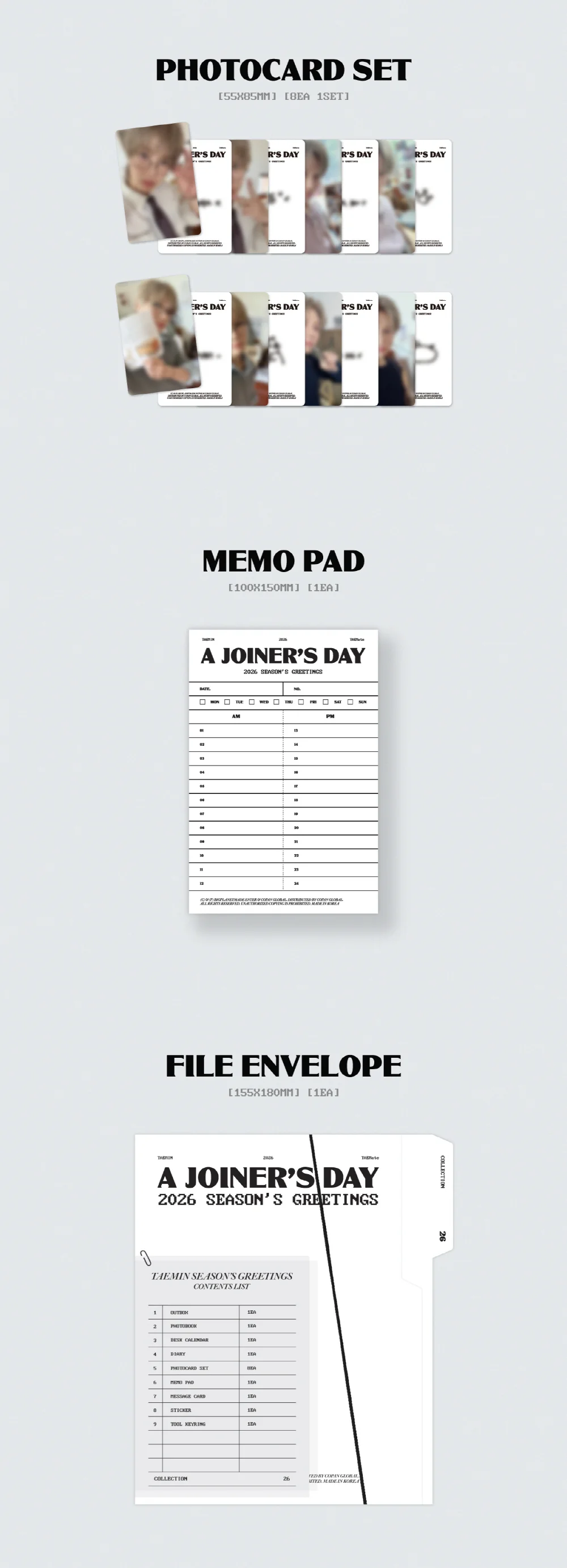 TAEMIN 2026 Season's Greetings [A JOINER’S DAY] + Pre-Order Gift - Image 4