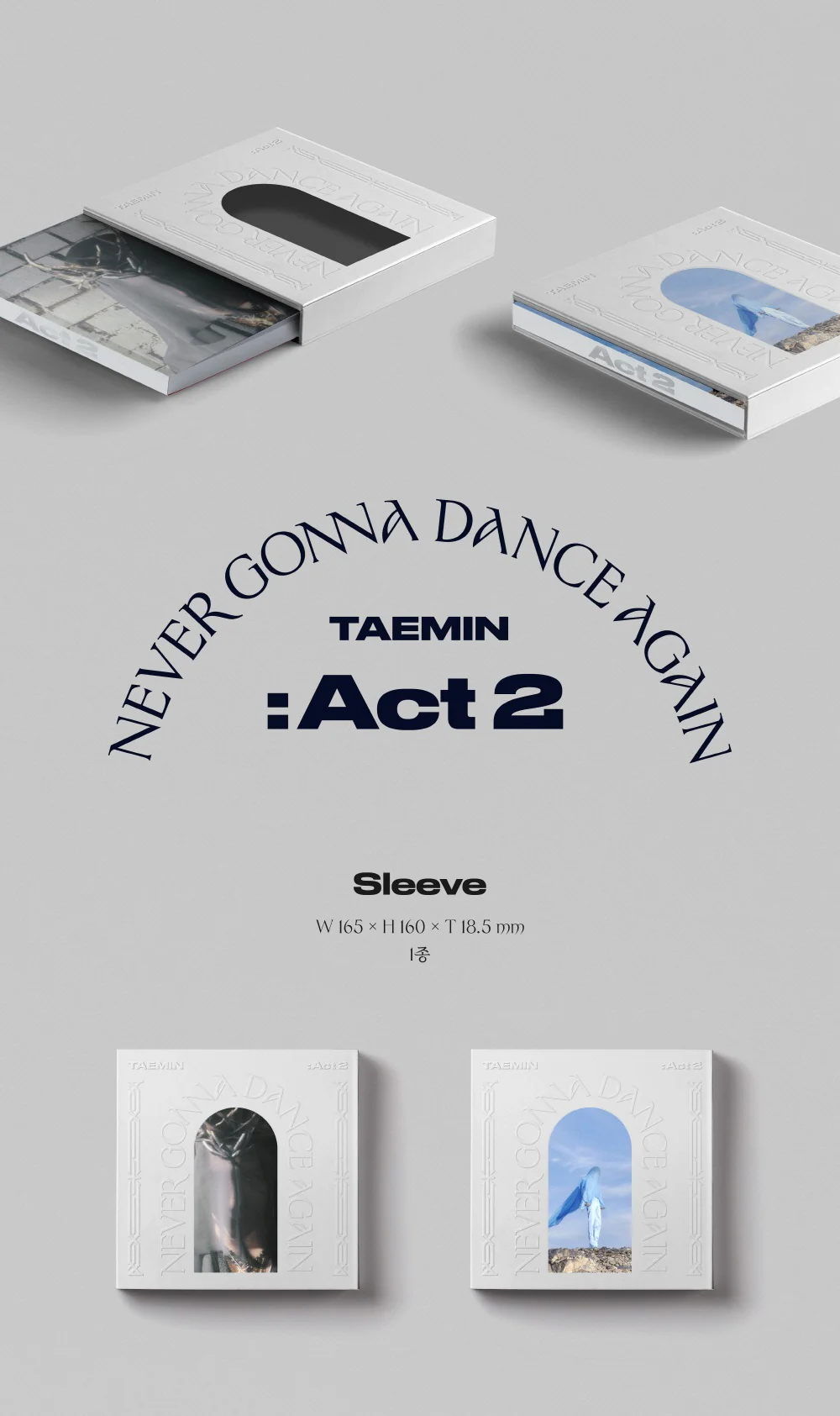 Taemin Shinee - Never Gonna Dance Again : Act 2 Album+Extra Photocards Set (2 CDs SET) - Image 2