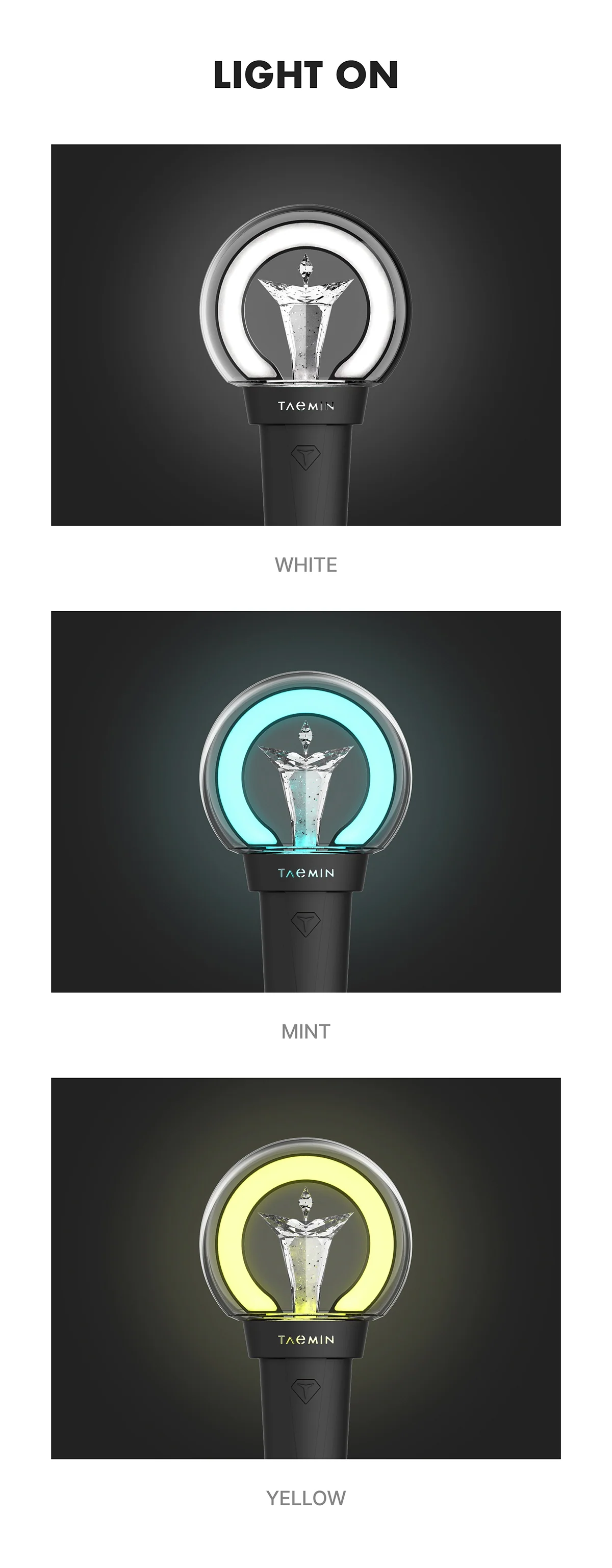 TAEMIN SHINee - Official Light Stick - 2024 World Tour EPHEMERAL GAZE Official MD + Preorder Photocard - Image 4