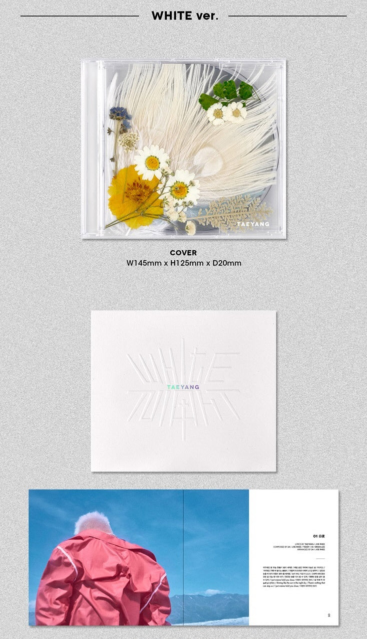 TAEYANG BIGBANG - 3rd Mini Album WHITE NIGHT [Random ver.] Album - Image 3