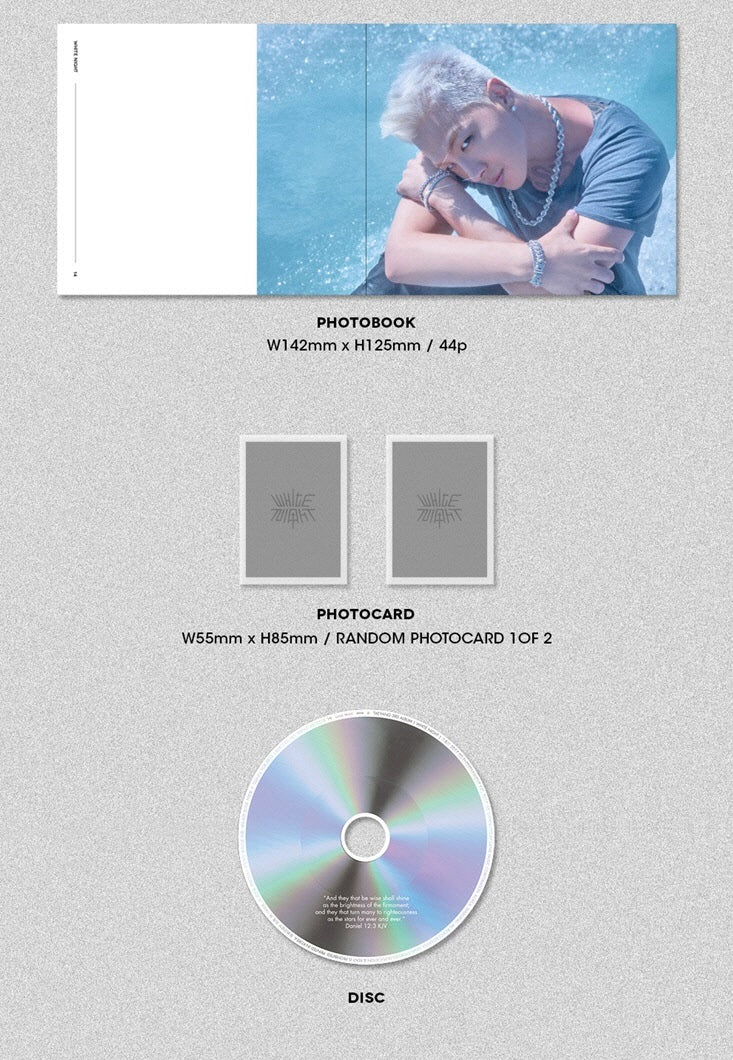 TAEYANG BIGBANG - 3rd Mini Album WHITE NIGHT [Random ver.] Album - Image 4