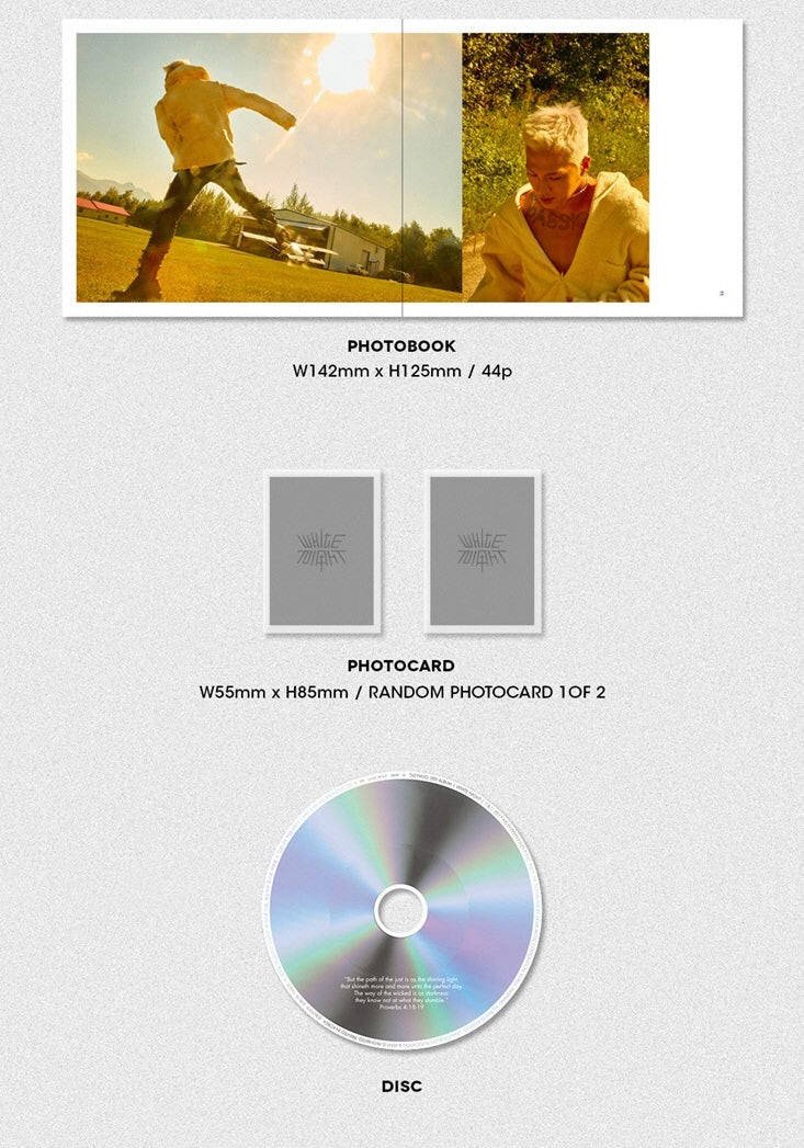 TAEYANG BIGBANG - 3rd Mini Album WHITE NIGHT [Random ver.] Album - Image 6