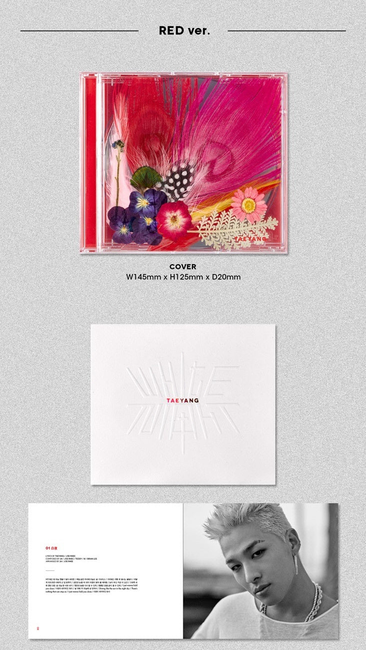 TAEYANG BIGBANG - 3rd Mini Album WHITE NIGHT [Random ver.] Album - Image 7