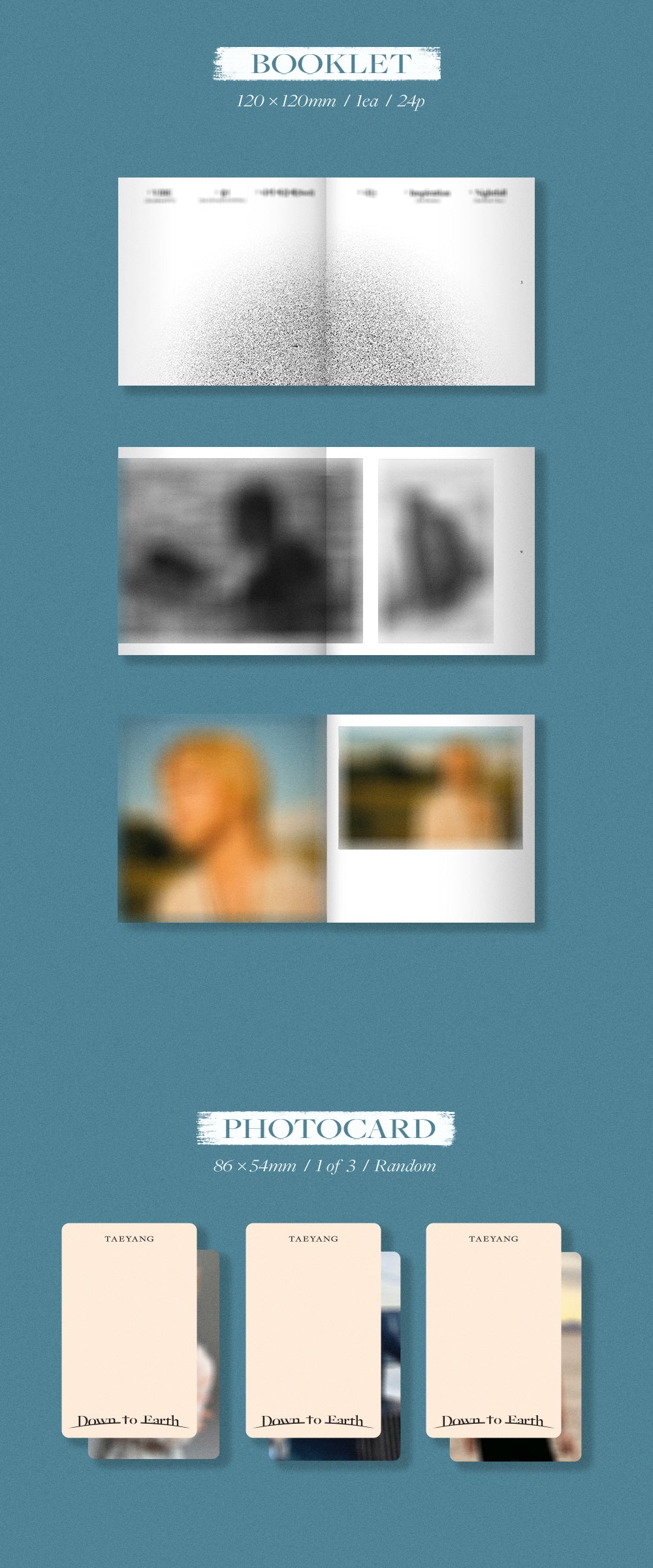 TAEYANG (BIGBANG) - EP Album DOWN TO EARTH CD - Image 3