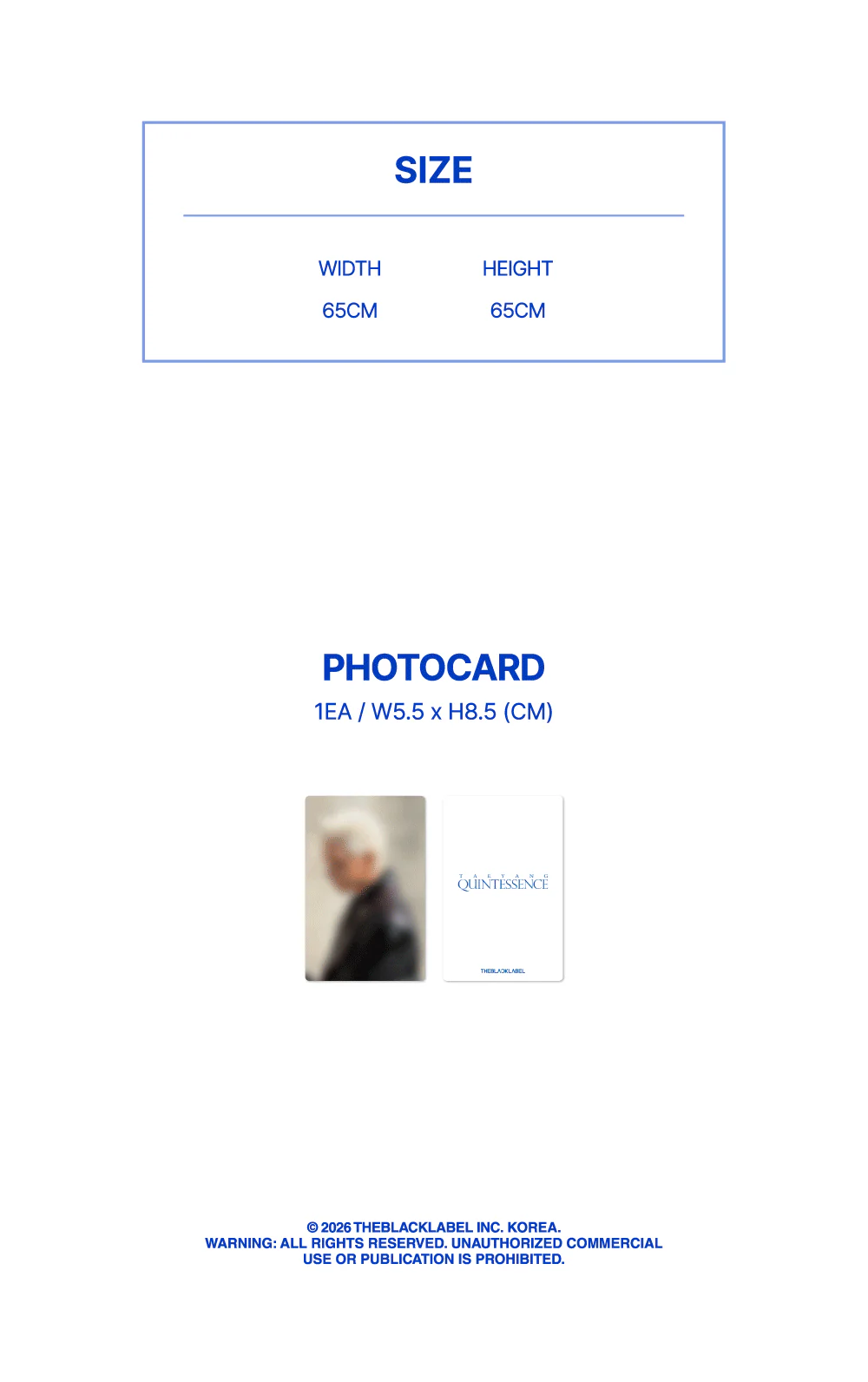 TAEYANG QUINTESSENCE Official Merch - BLUE SCARF SET - Image 3
