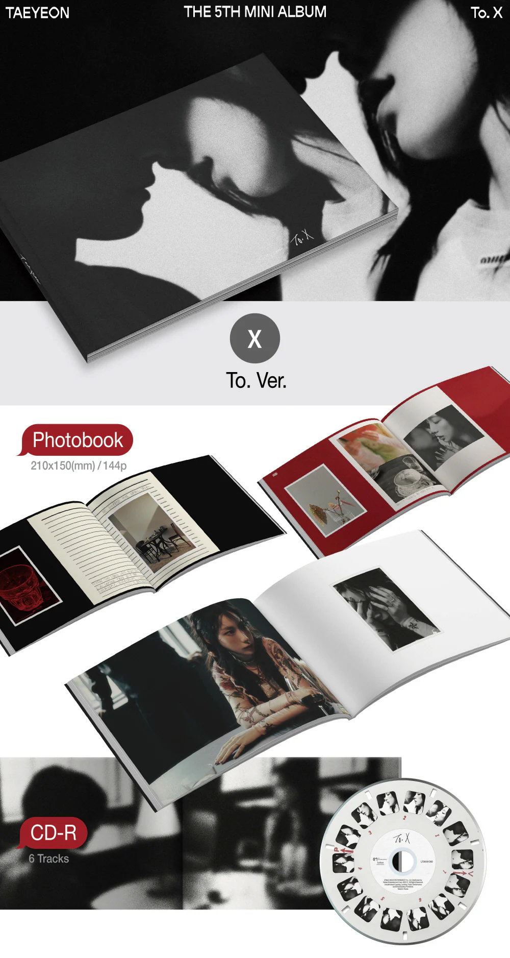 TAEYEON - 5th Mini Album To. X [To ver.] - Image 2