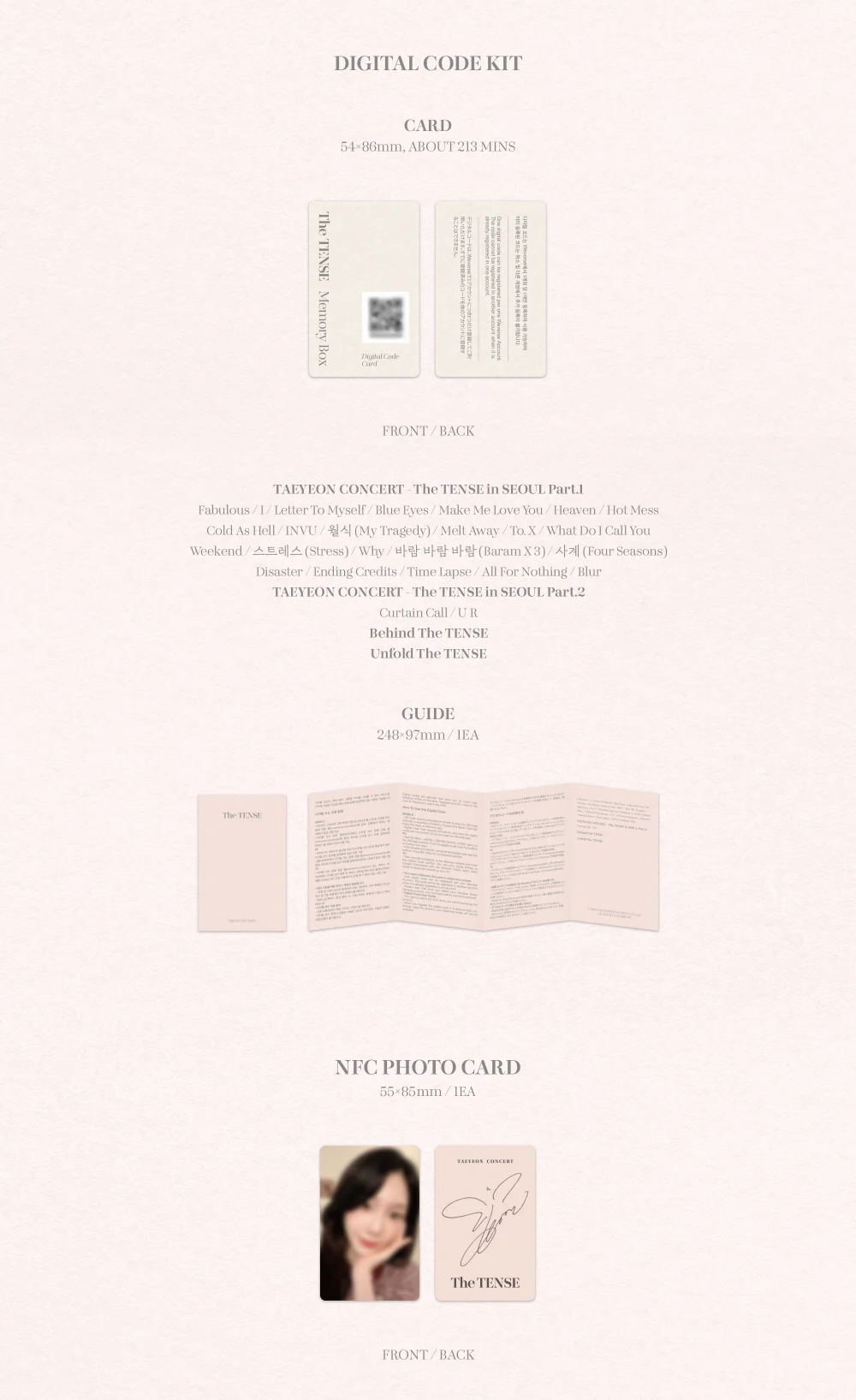 TAEYEON CONCERT The TENSE Memory Box Digital Code - Image 4