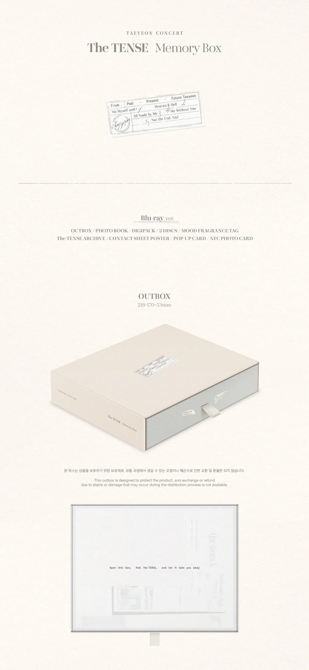 TAEYEON CONCERT The TENSE Memory Box Blu-ray - Image 2