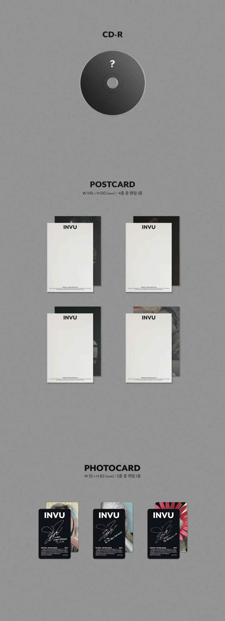 TAEYEON - INVU [ENVY ver.] (Vol.3) Album+Extra Photocards Set - Image 3