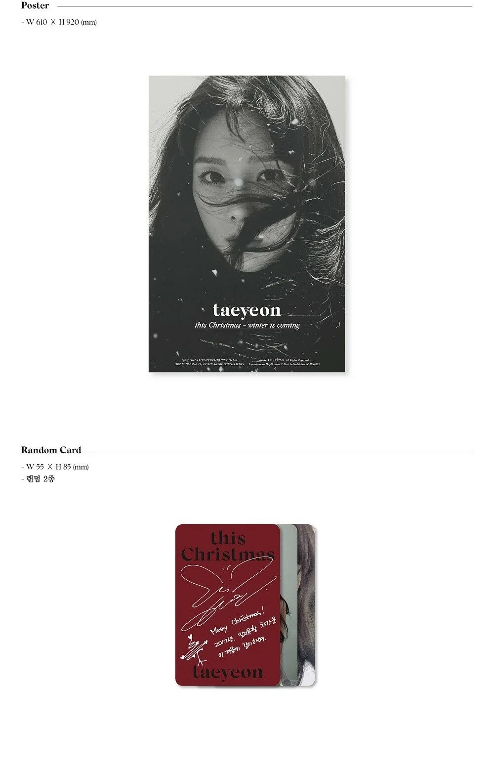 TAEYEON - This Christmas - Winter is Coming CD+Photobook - Image 5