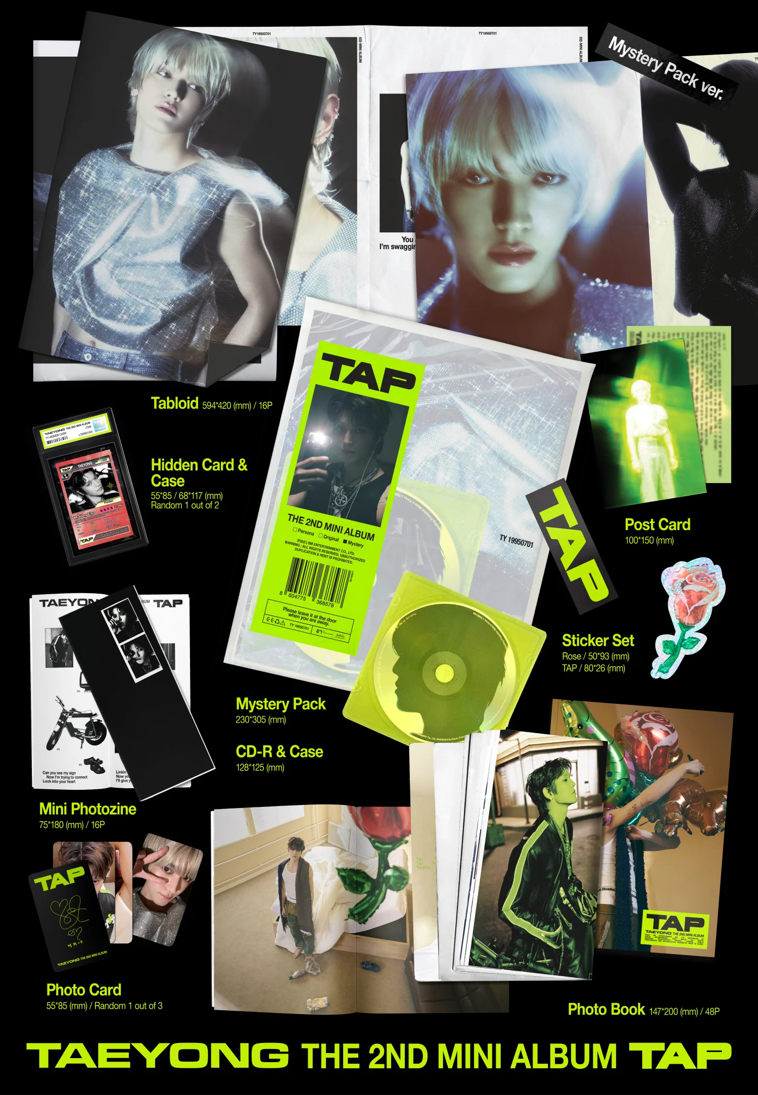 TAEYONG NCT - 2nd Mini Album TAP [Mystery Pack Ver.] - Image 2