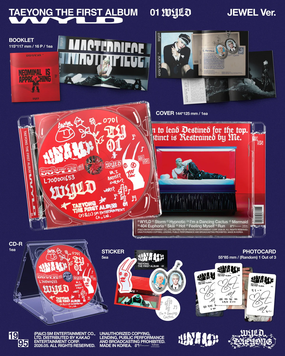 Taeyong - Vol.1 WYLD Jewel Case version CD - Image 2