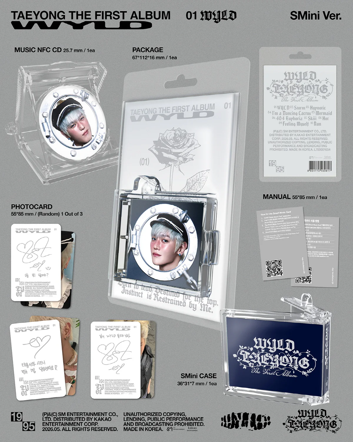 Taeyong - Vol.1 WYLD SMini version CD - Image 2