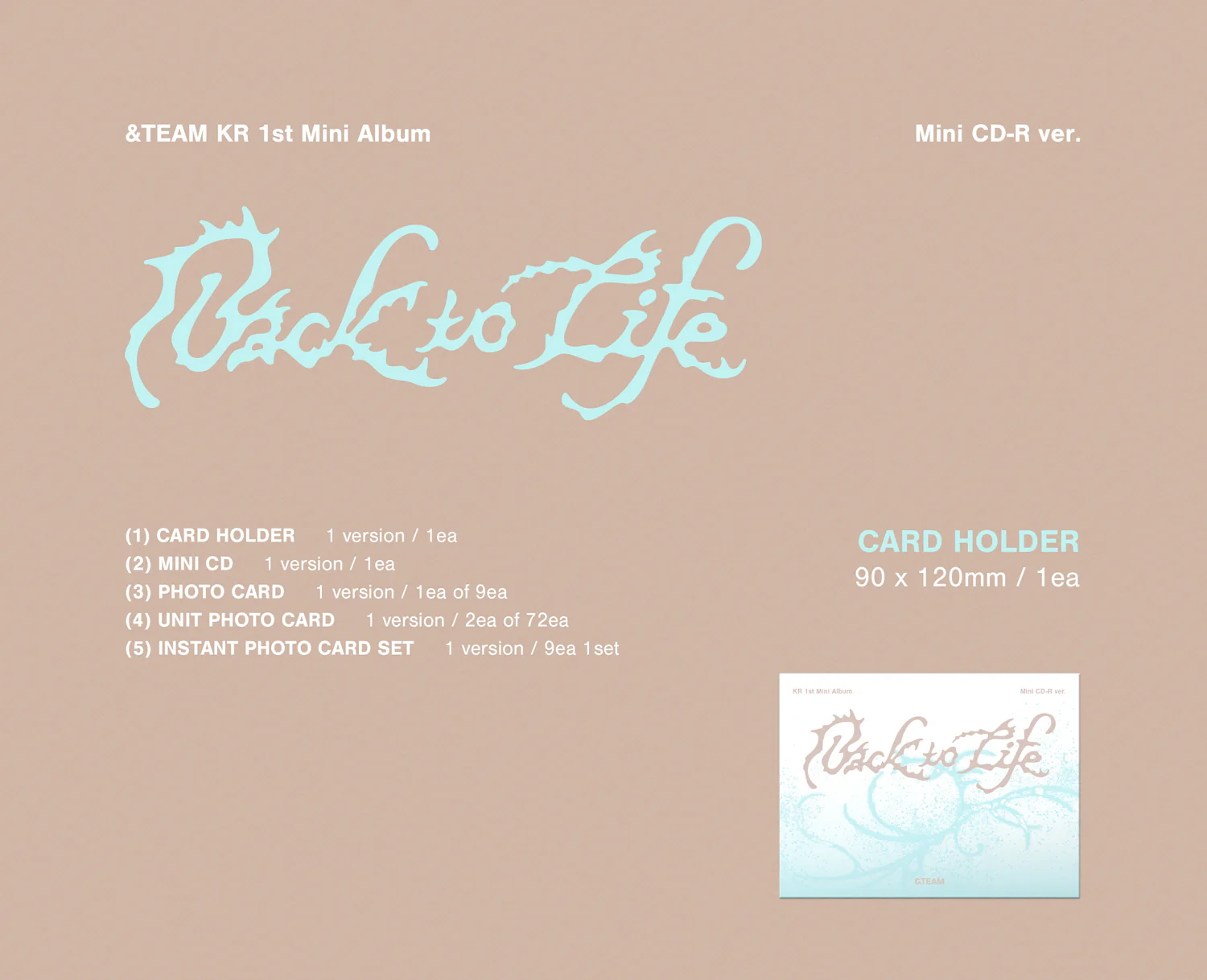 &TEAM KR - 1st Mini Album Back to Life Photocard Box (Mini CD-R ver.) - Image 2