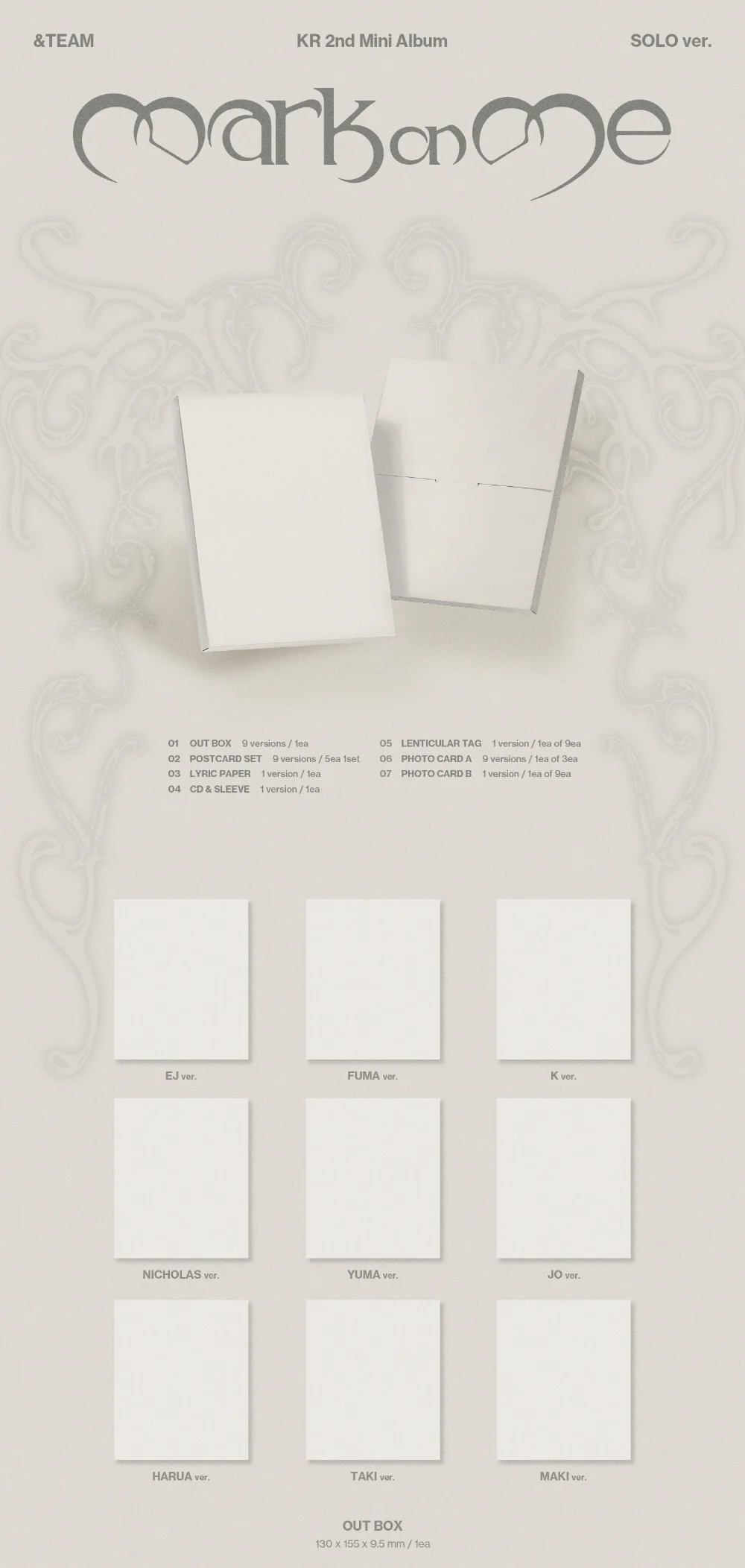 &TEAM - KR 2nd Mini Album Mark on Me [SOLO ver.] - Image 2