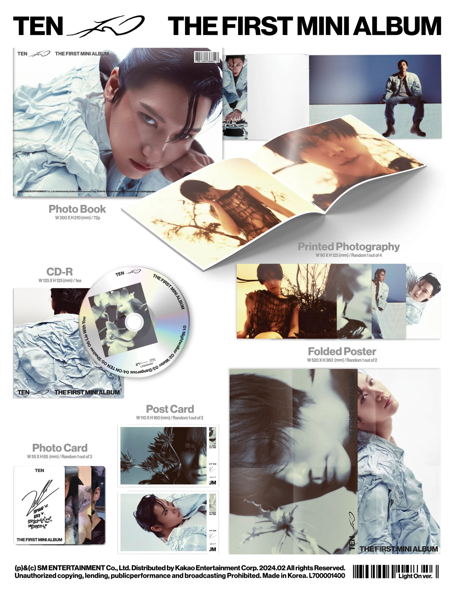 TEN NCT - 1st Mini Album TEN [Light On Ver.] - Image 2