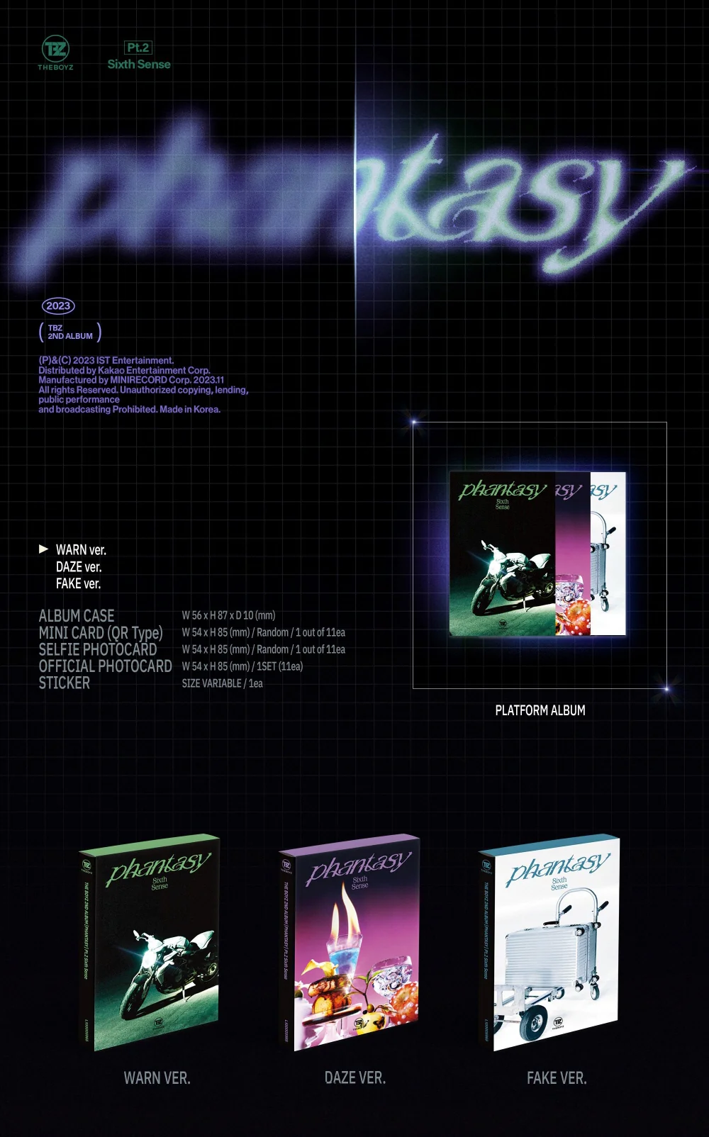 THE BOYZ - PHANTASY Pt.2 Sixth Sense [Platform ver.] Album - Image 2