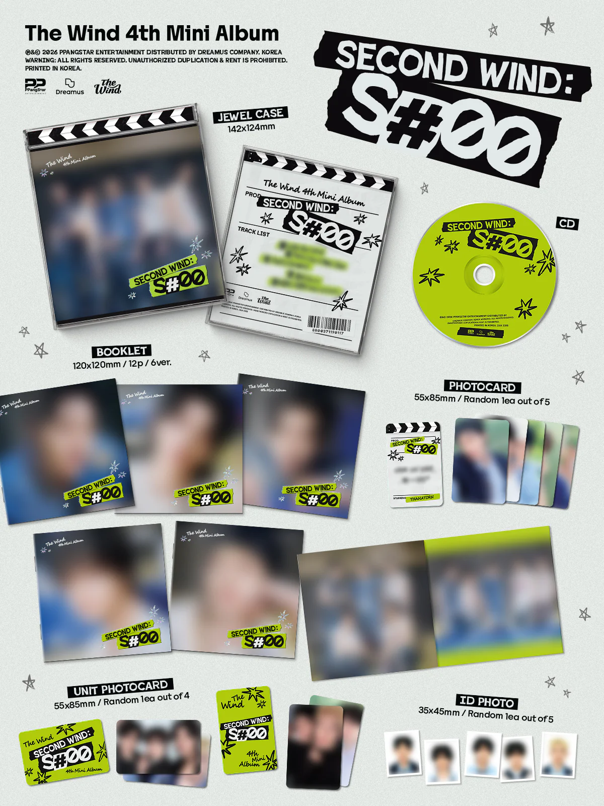 The Wind - 4th Mini Album Second Wind: S#00 Jewel Case Random Ver. CD - Image 3