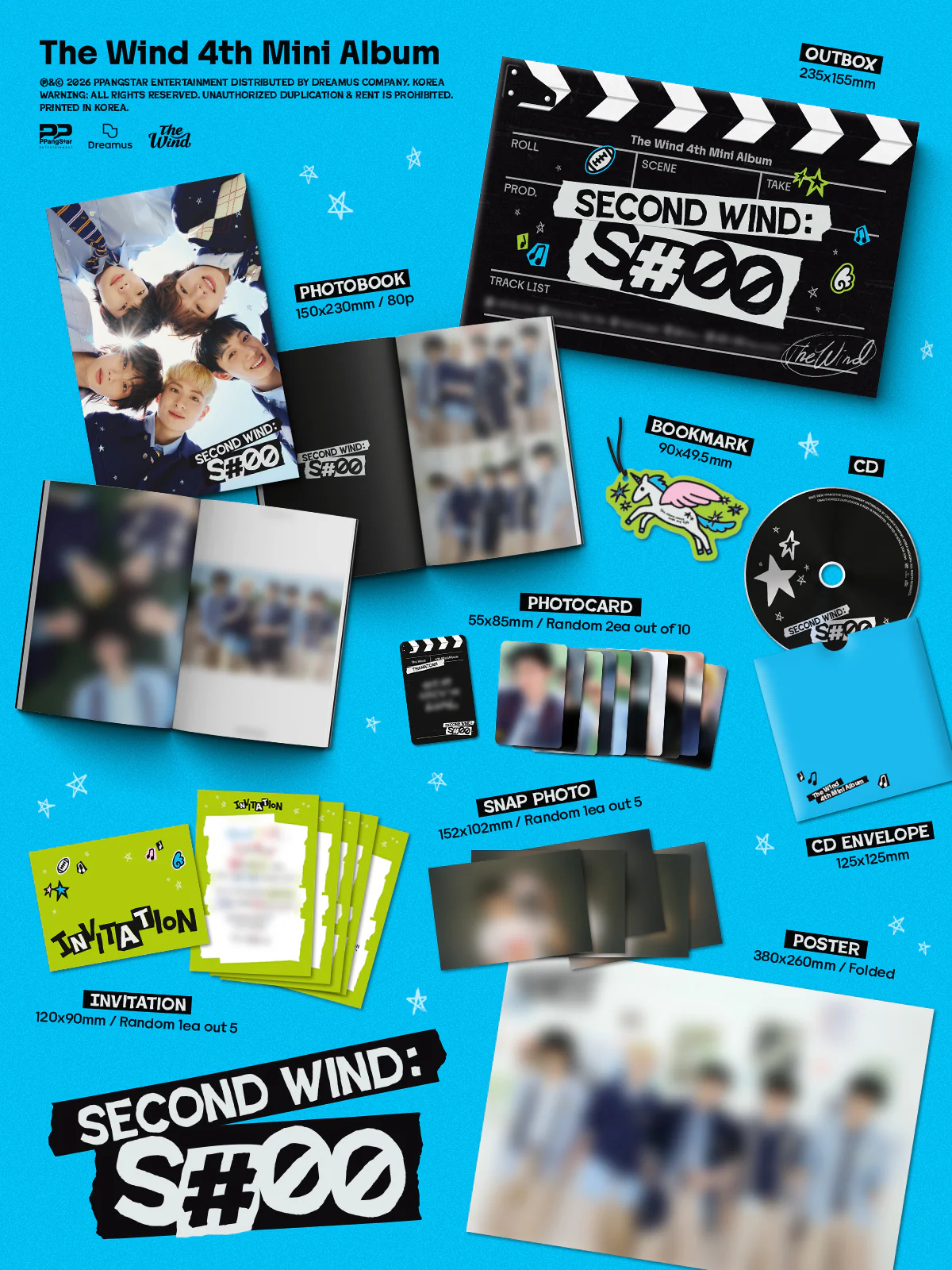 The Wind - 4th Mini Album Second Wind: S#00 Photobook Ver. CD - Image 3