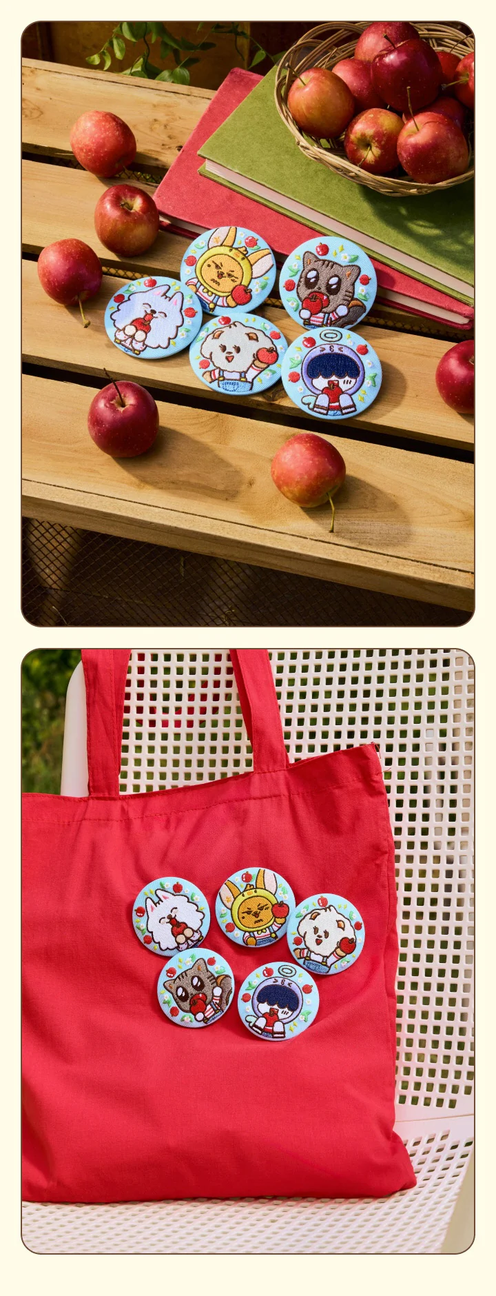 TOMORROW X TOGETHER - PPULBATU Hey! APPUL Official Merch - Embroidery Can Badge - Image 9