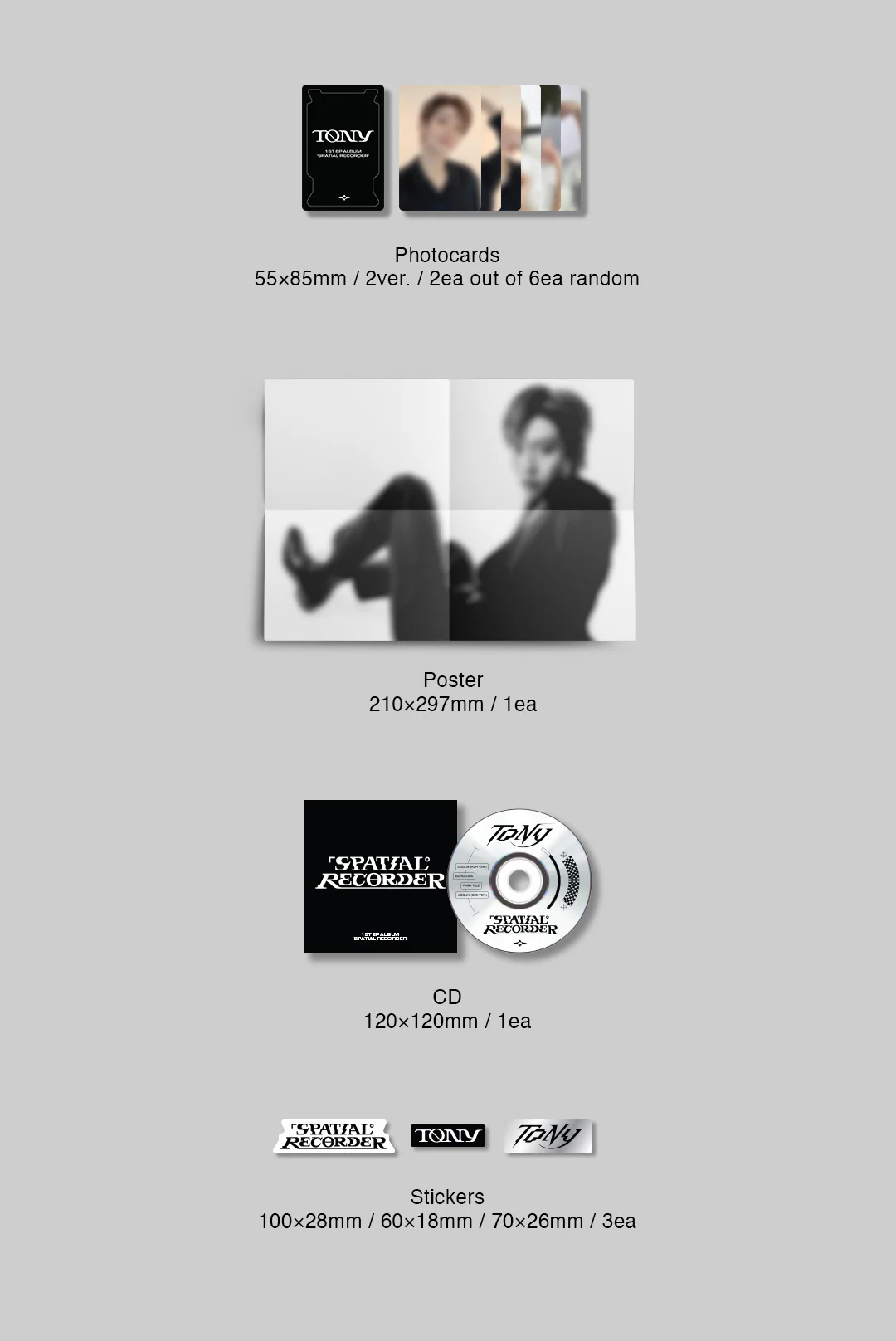 TONY - 1st EP Spatial Recorder Postcards version CD - Image 3