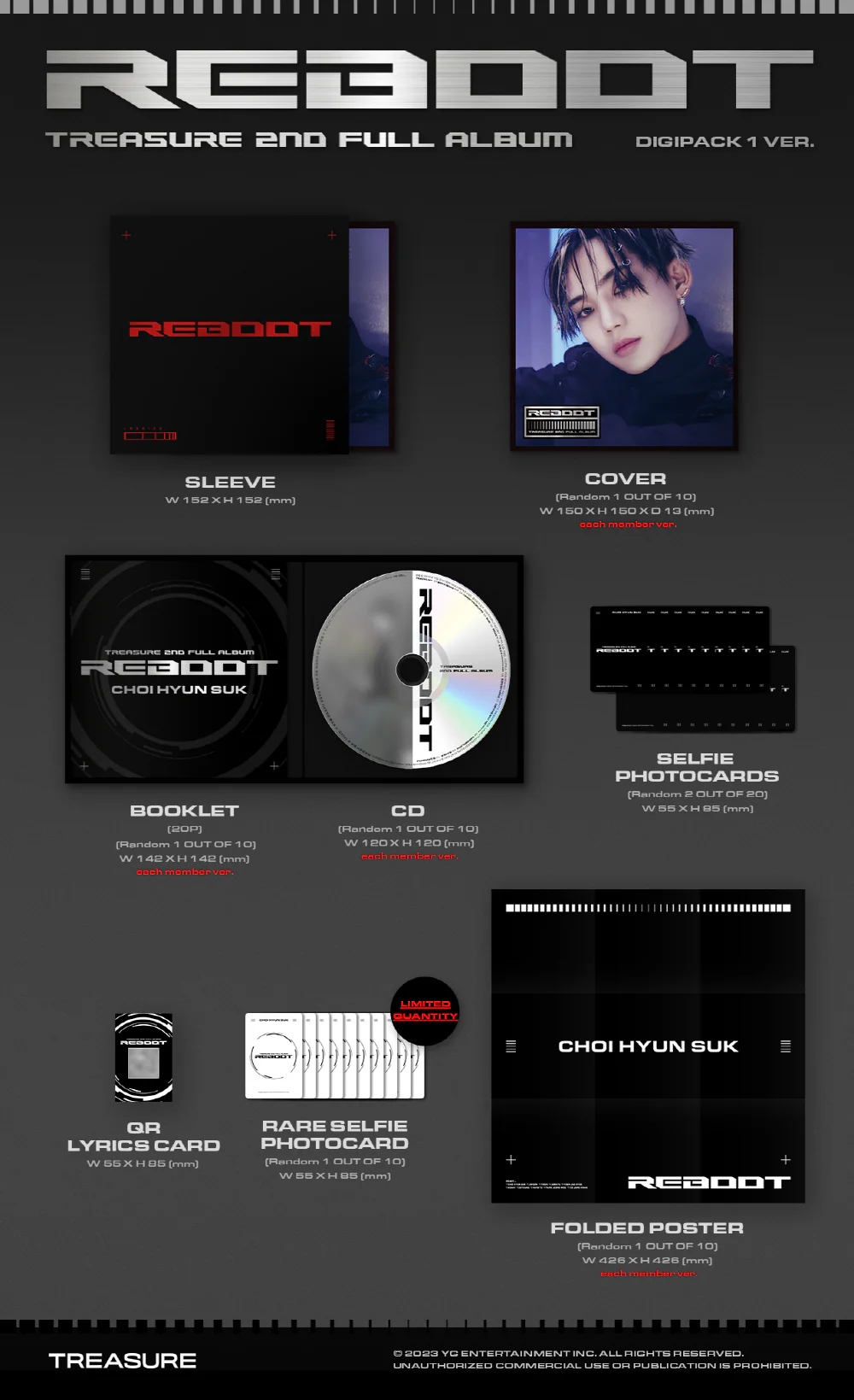 TREASURE - 2nd Full Album REBOOT Digipack ver. CD - Image 2