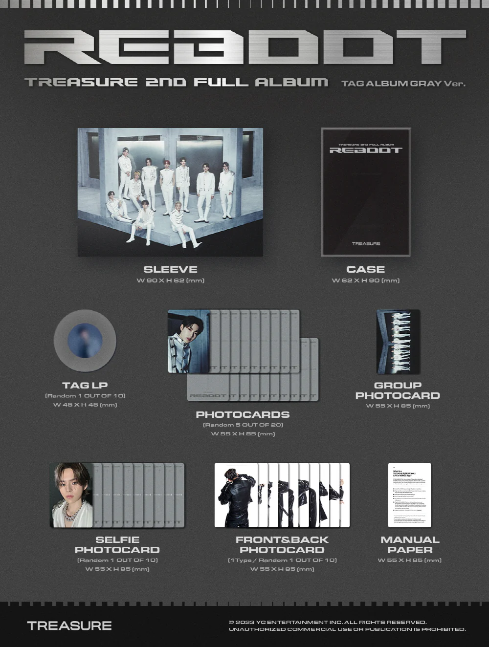 TREASURE - 2ND FULL ALBUM REBOOT (YG TAG ALBUM) - Image 3