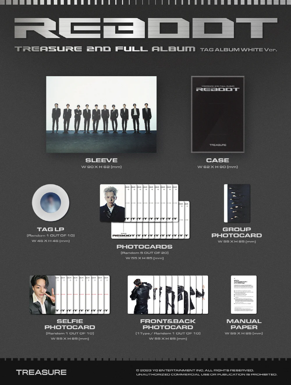 TREASURE - 2ND FULL ALBUM REBOOT (YG TAG ALBUM) - Image 4