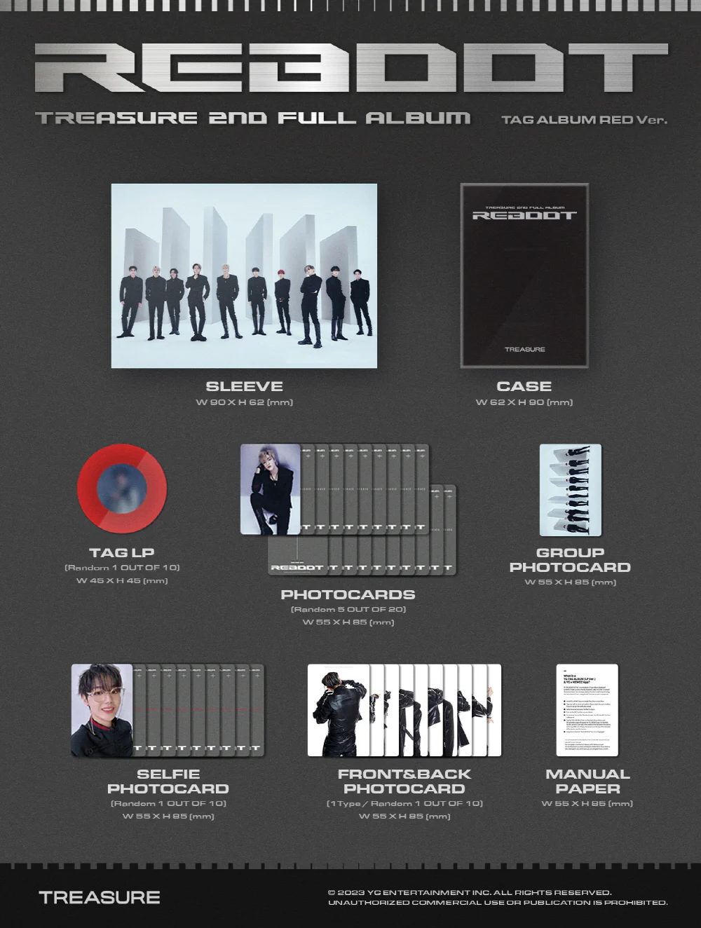 TREASURE - 2ND FULL ALBUM REBOOT (YG TAG ALBUM) - Image 5