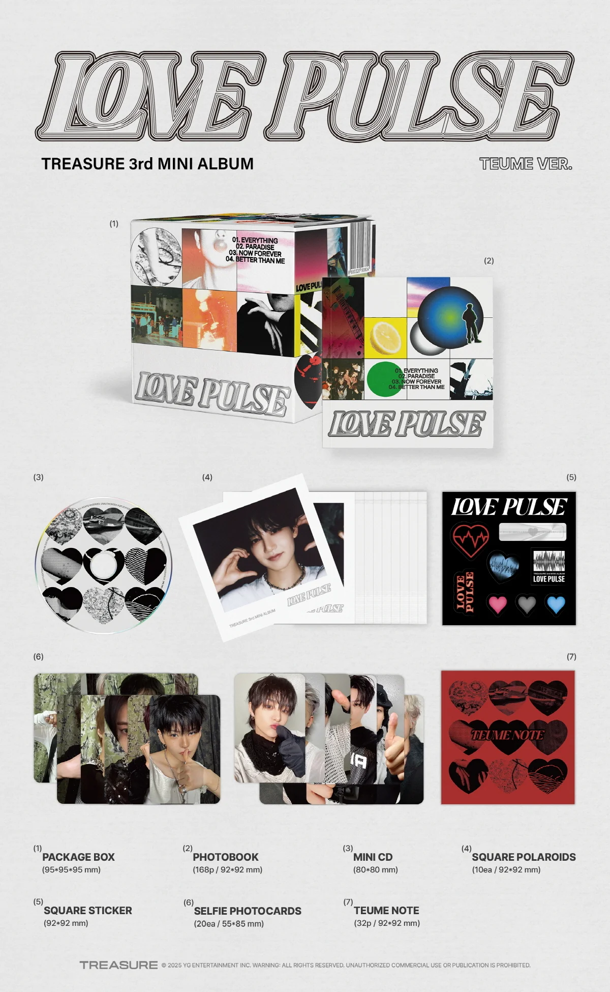 TREASURE - 3rd Mini Album LOVE PULSE [TEUME VER.] - Image 2