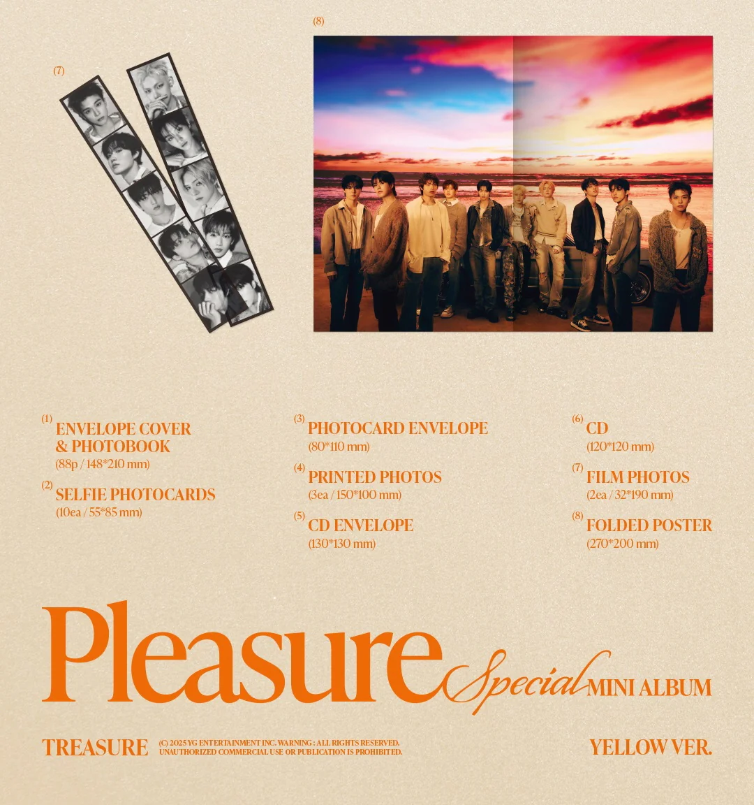 Treasure - Special Mini Album Pleasure Yellow version CD - Image 3