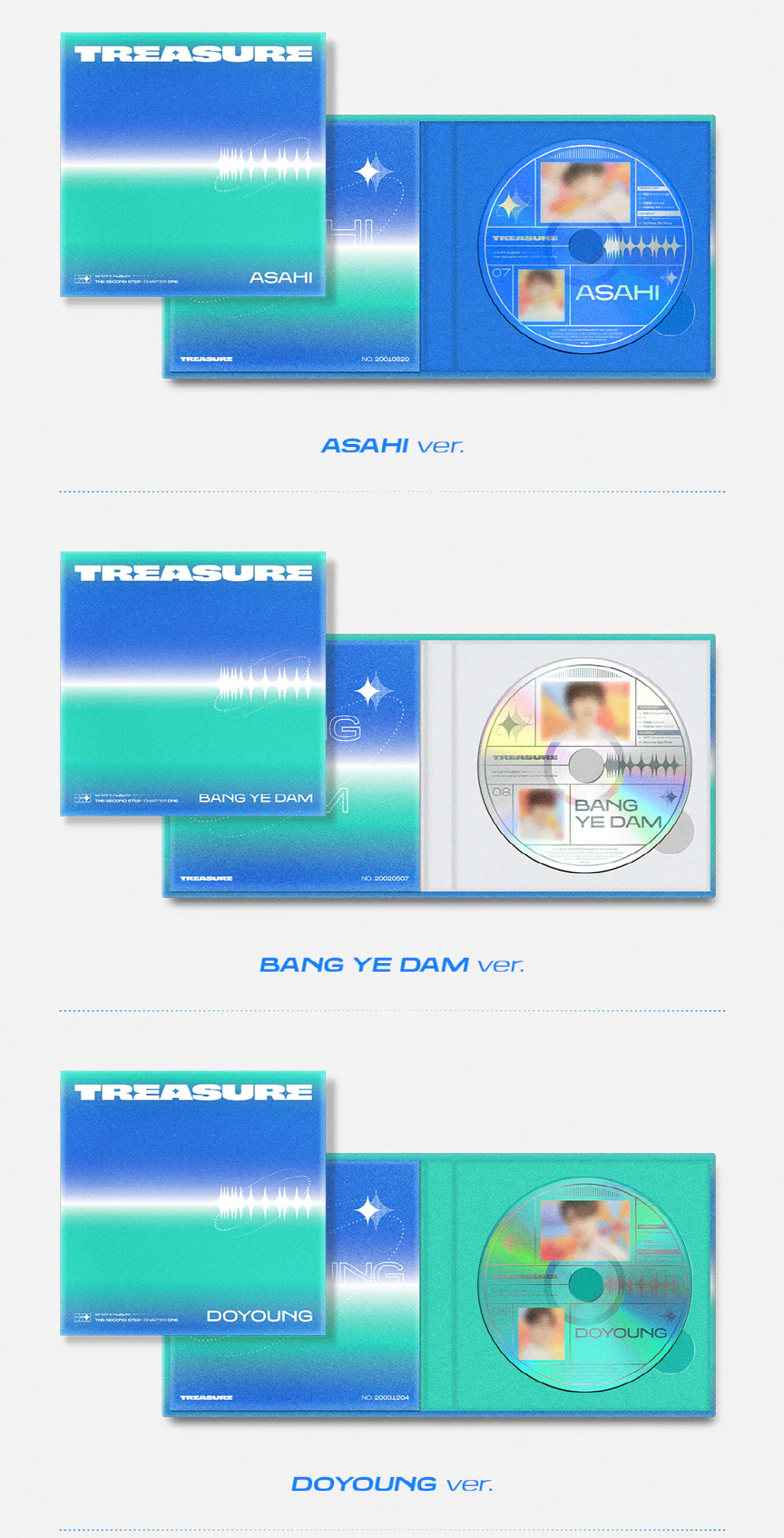 TREASURE - THE SECOND STEP : CHAPTER ONE (DIGIPACK ver.) (1st Mini Album) [Random ver.] +Extra Photocards Set - Image 4