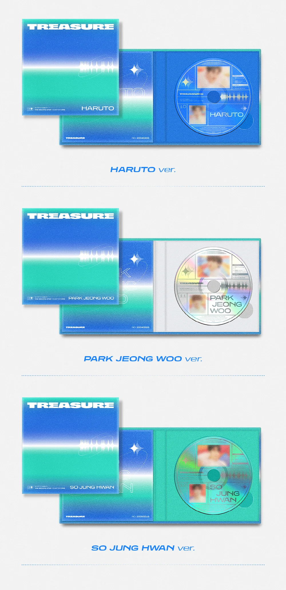 TREASURE - THE SECOND STEP : CHAPTER ONE (DIGIPACK ver.) (1st Mini Album) [Random ver.] +Extra Photocards Set - Image 5