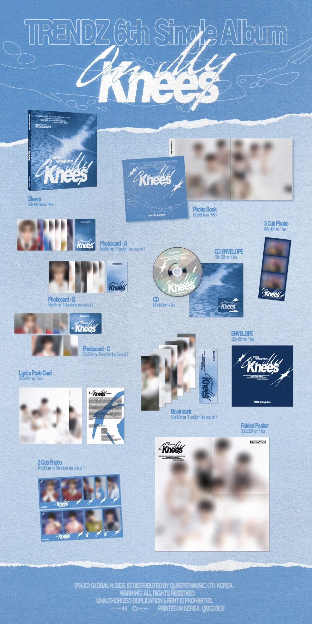 TRENDZ - 6th Single Album On My Knees CD - Image 3