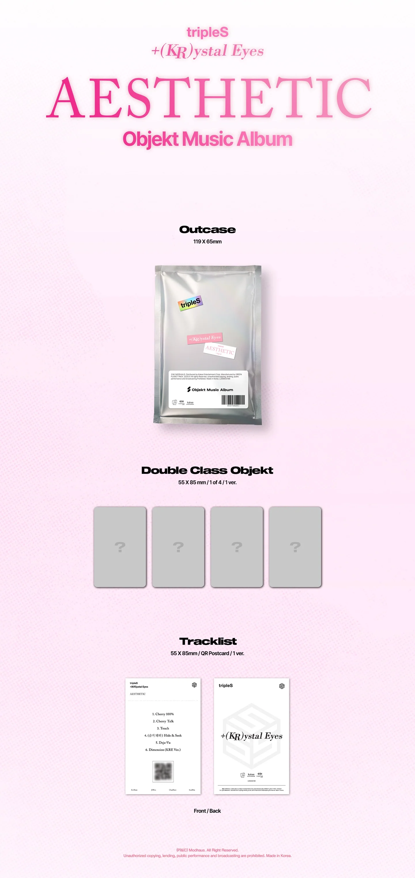 tripleS - +(KR)ystal Eyes AESTHETIC Objekt Music Album - Image 2