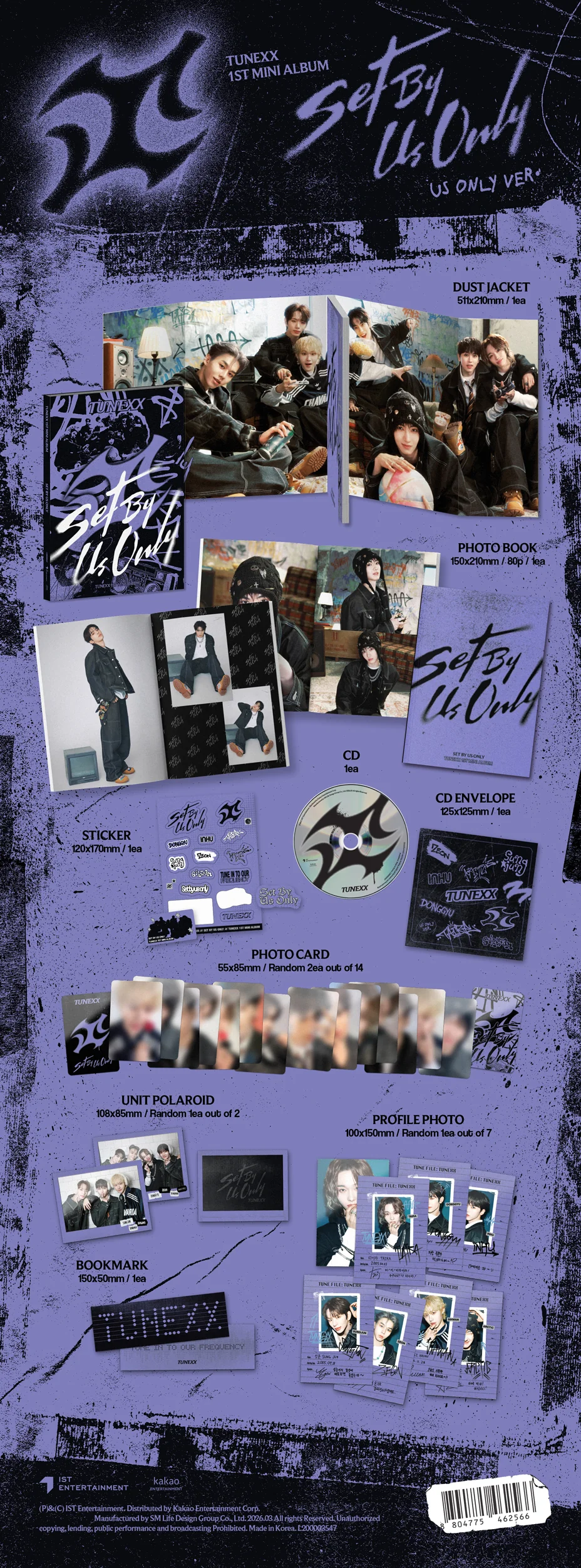 Tunexx - 1st Mini Album Set By Us Only CD - Image 3