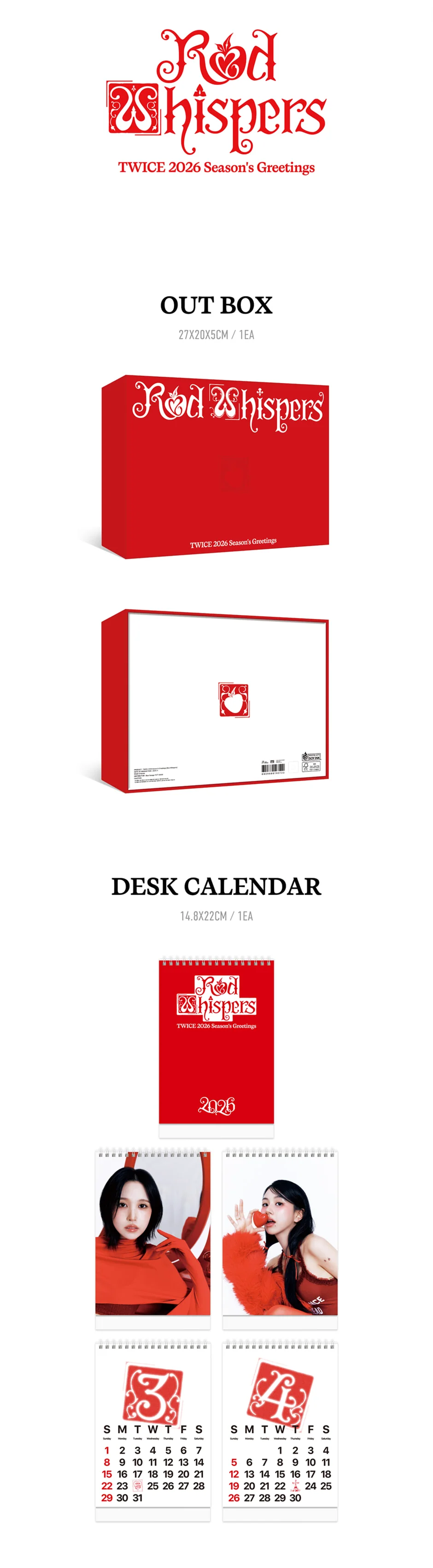 TWICE - 2026 SEASON'S GREETINGS [RED WHISPERS] + Pre-Order Gift - Image 2