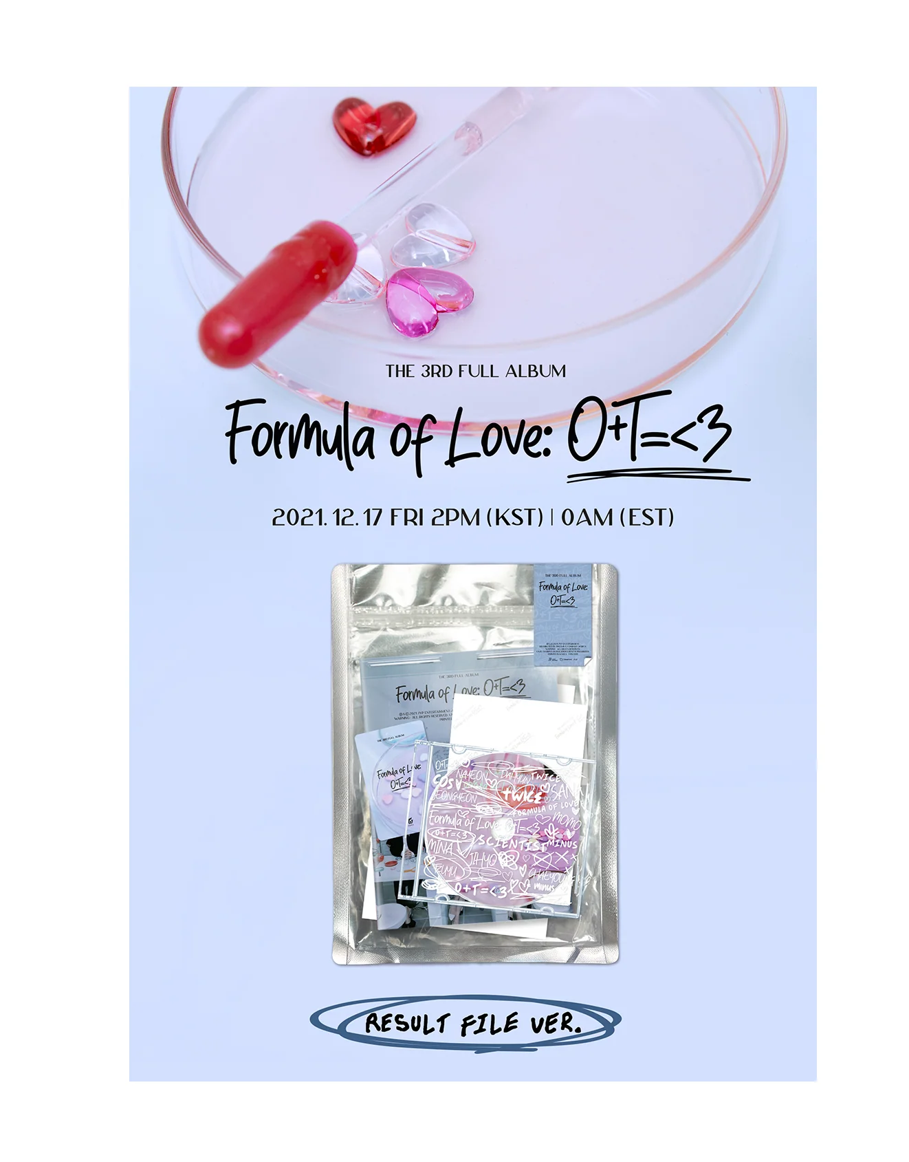 TWICE - Formula of Love:O+T=<3 [Result file ver.] Album+Extra Photocards Set - Image 5