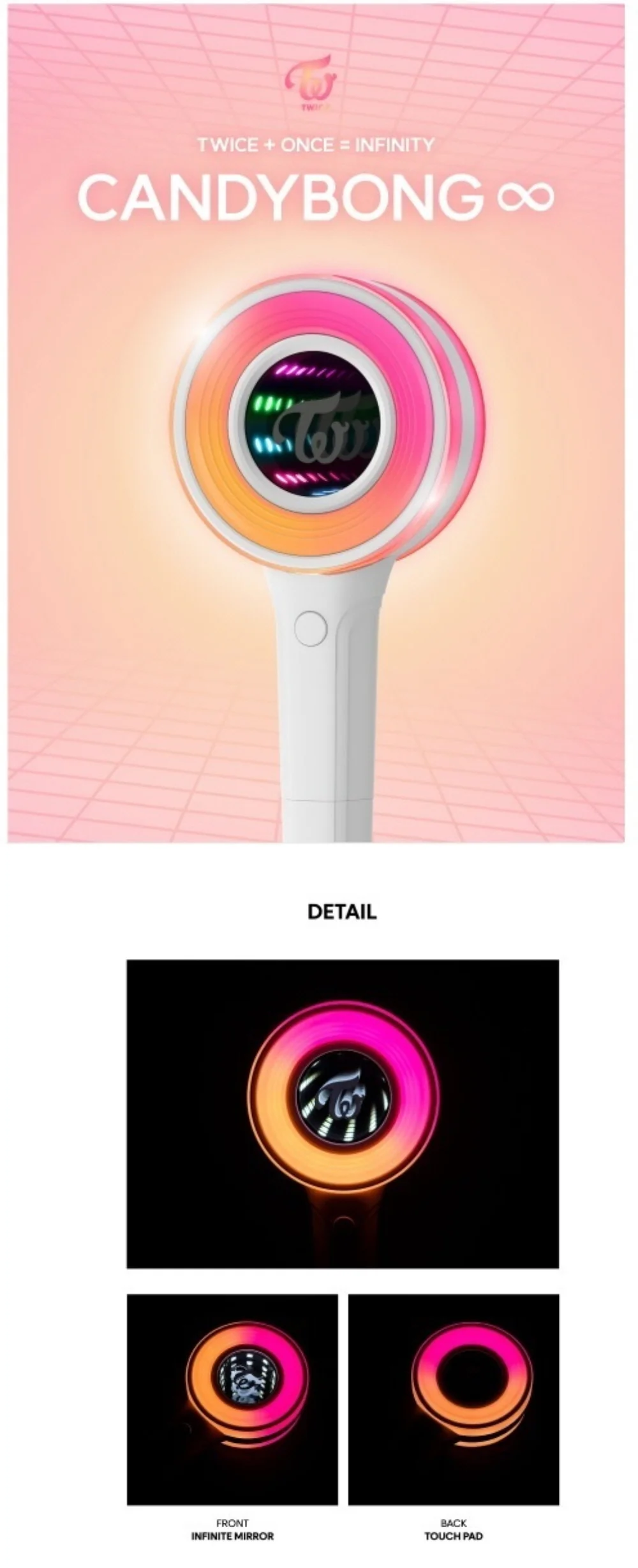 TWICE - OFFICIAL LIGHT STICK VOL. 3 CANDYBONG ∞ INFINITY BLUETOOTH ONCE FANLIGHT - Image 2