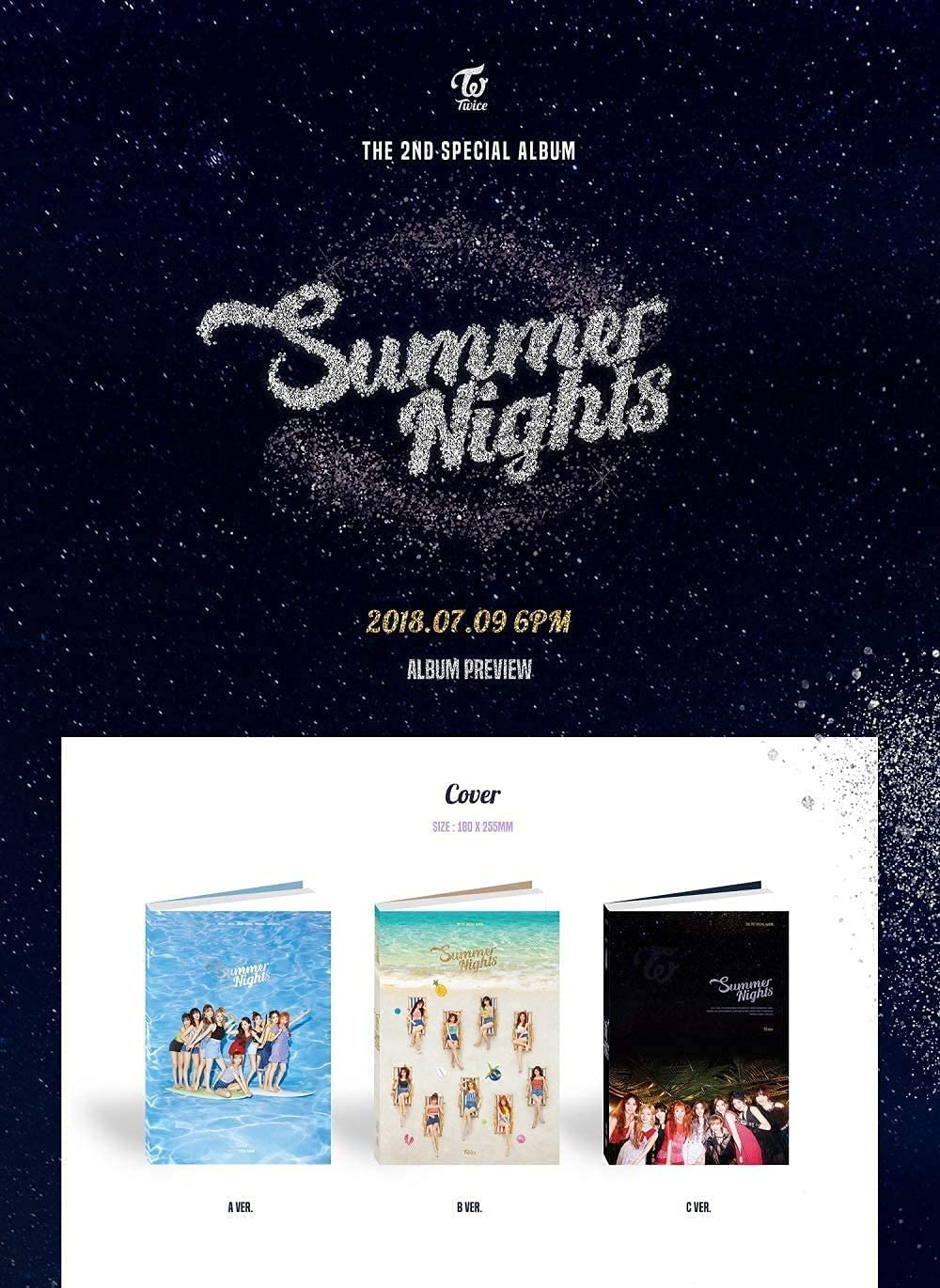 TWICE - Summer Nights (2nd Special Album) Album+Extra Photocards Set - Image 2